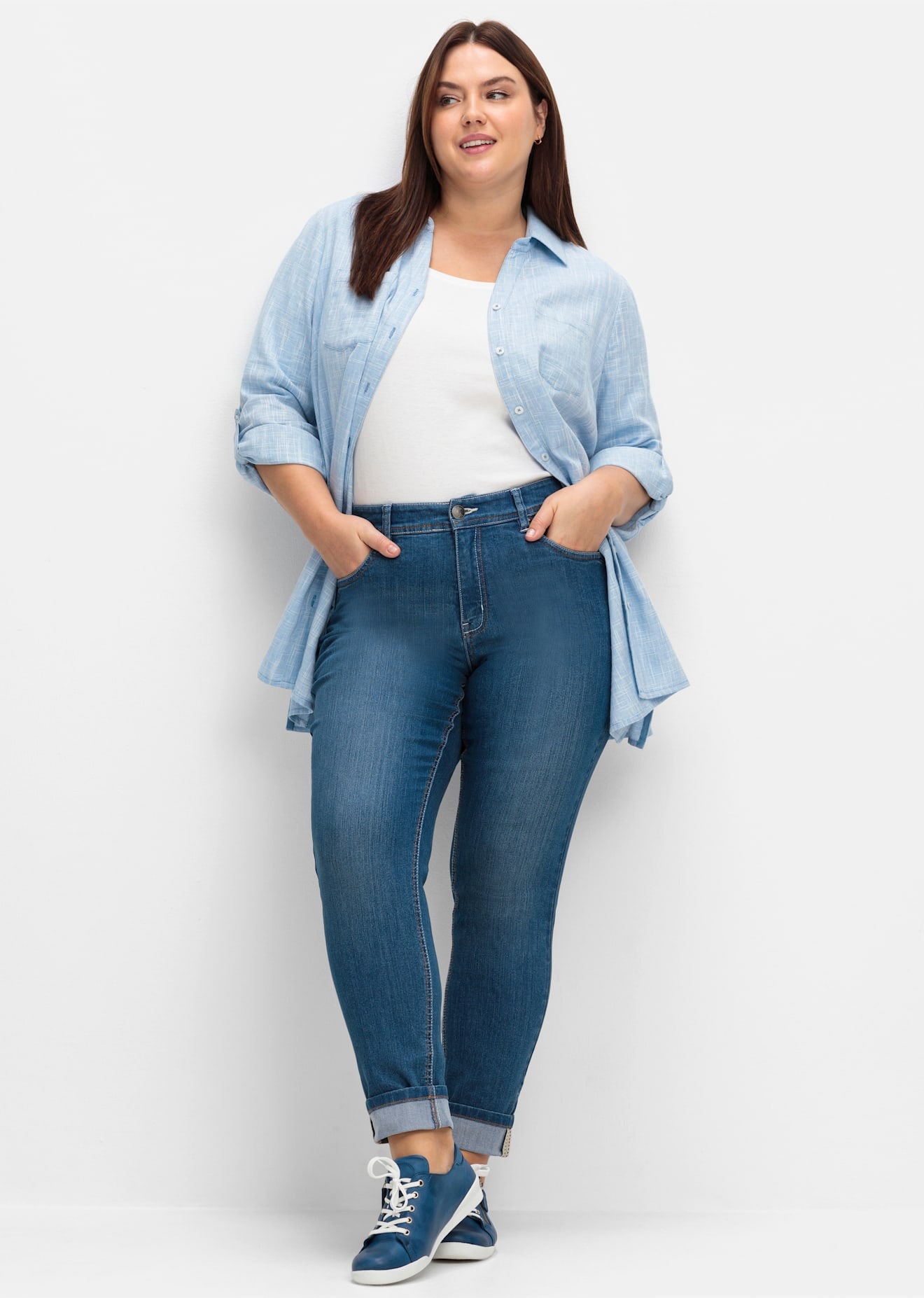 Sheego Stretch-Jeans 1 Stk. tlg. günstig online kaufen