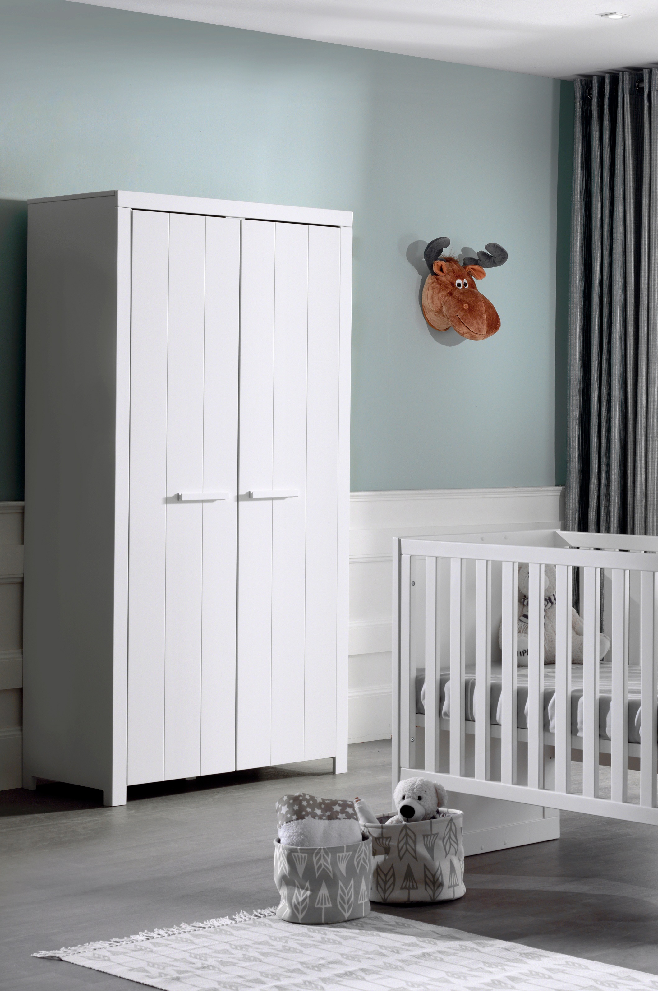 Vipack Kleiderschrank, (Made in Europe), Geräumiger 2-trg. Kleiderschrank in Landhaus Optik, 2 Fächer