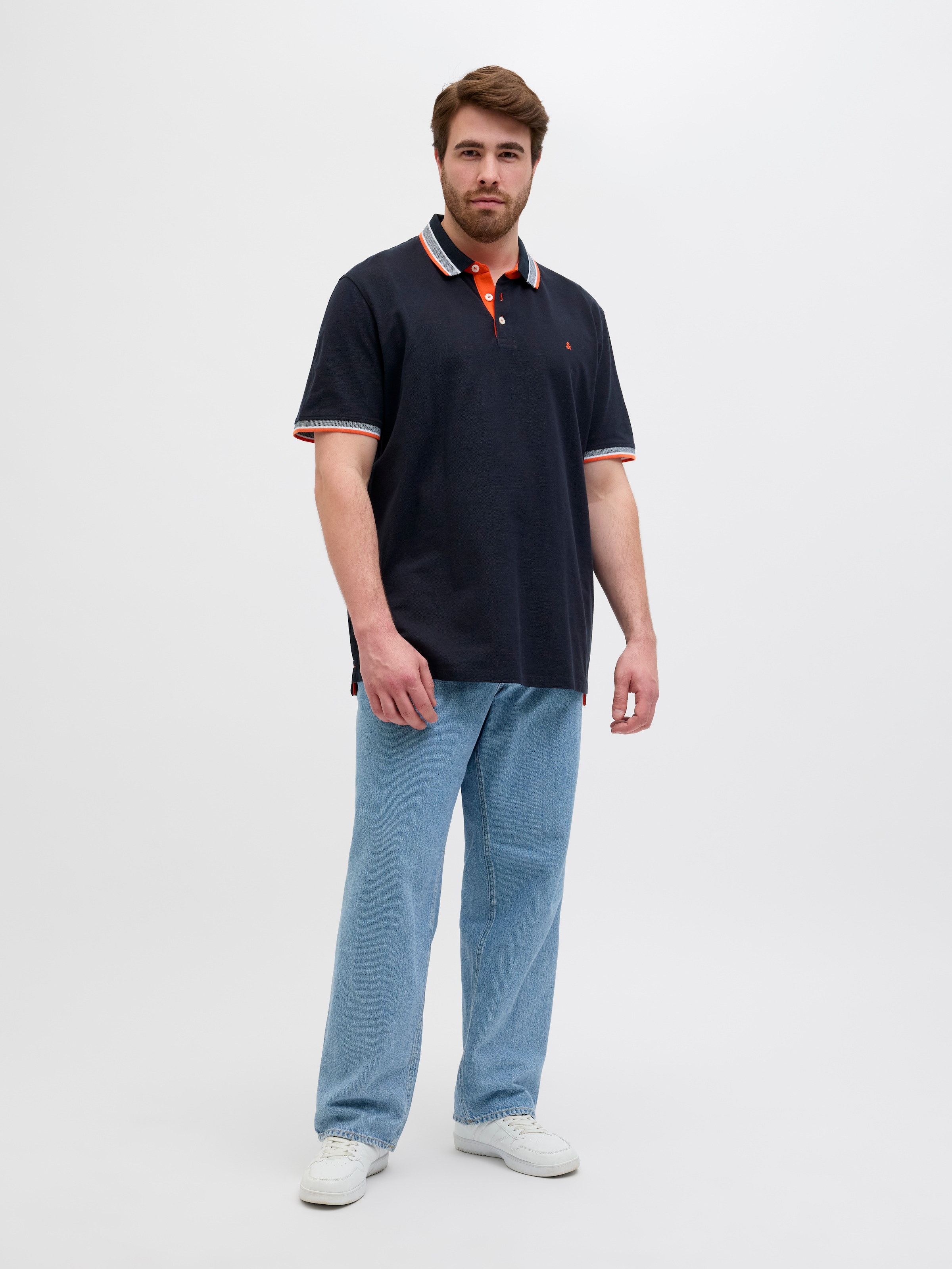 Jack & Jones PlusSize Poloshirt »JJEPAULOS POLO SS NOOS PLS«, mit Logo Stickerei
