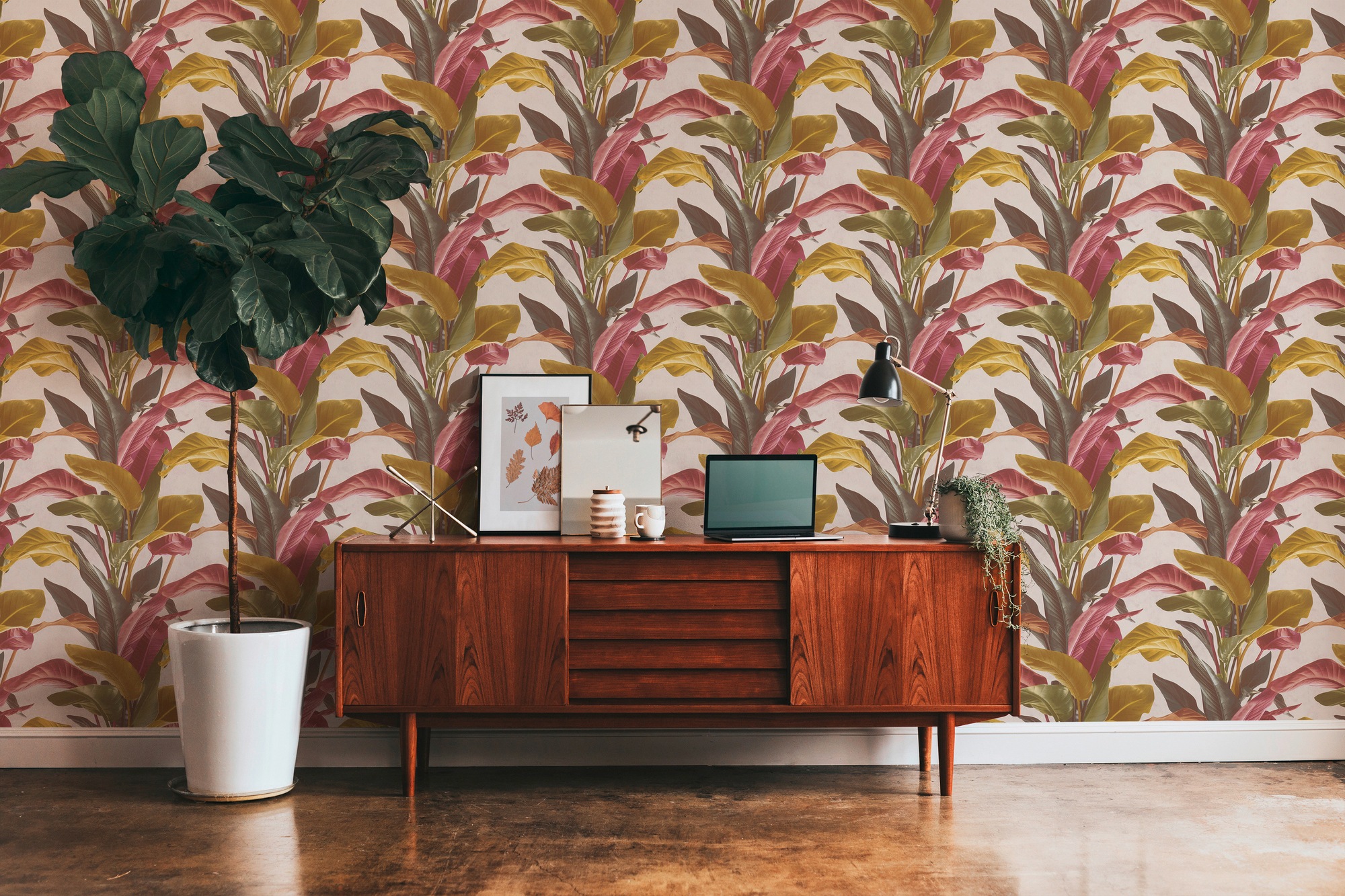 living walls Vliestapete »Metropolitan Stories, Antonio Barcelona«, floral-botanisch-tropisch, Tapete Blumen Tapeten Wohnzimmer Schlafzimmer Küche modern Design Büro