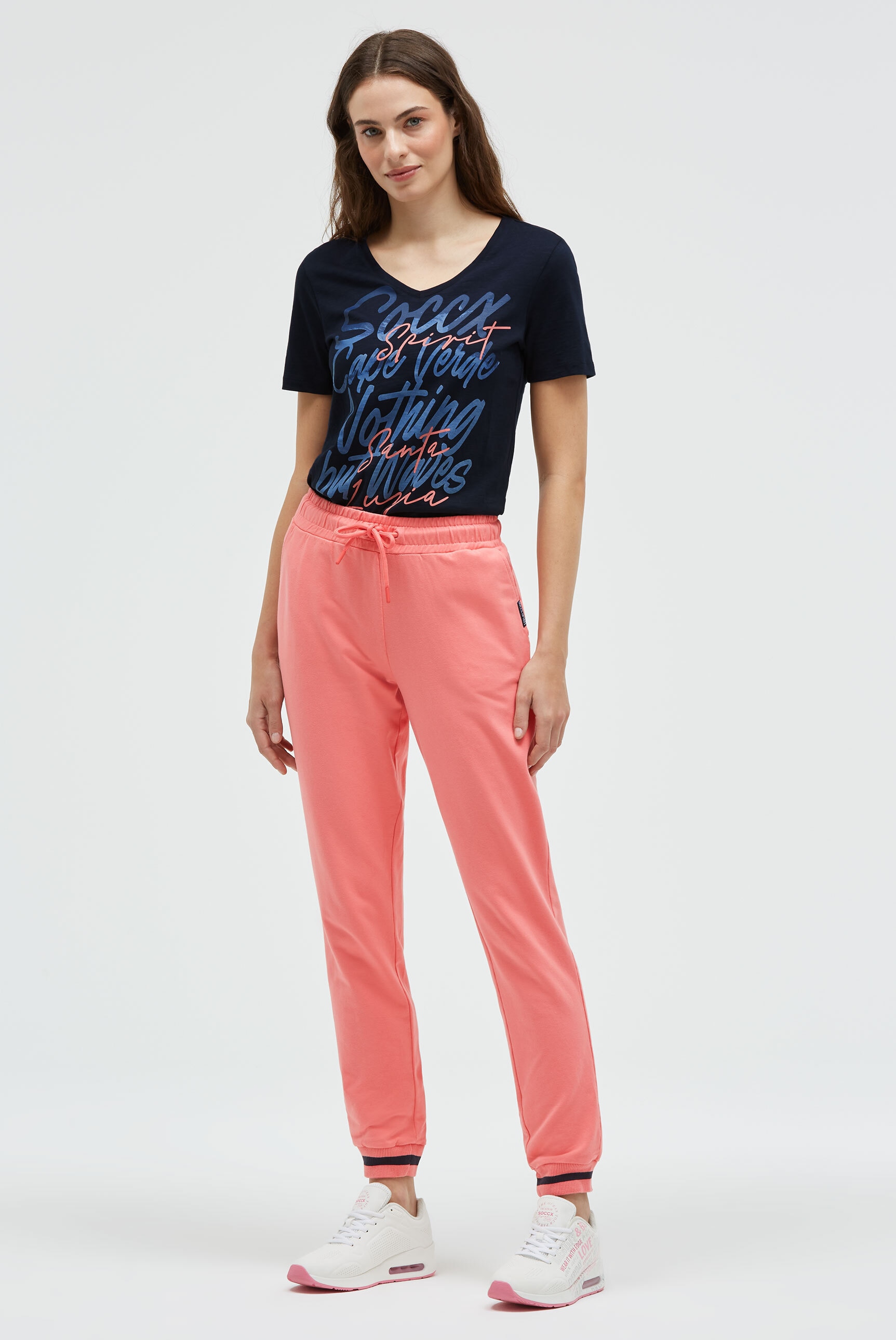 SOCCX Sporthose  mit Elastikbund & seitlichen Taschen