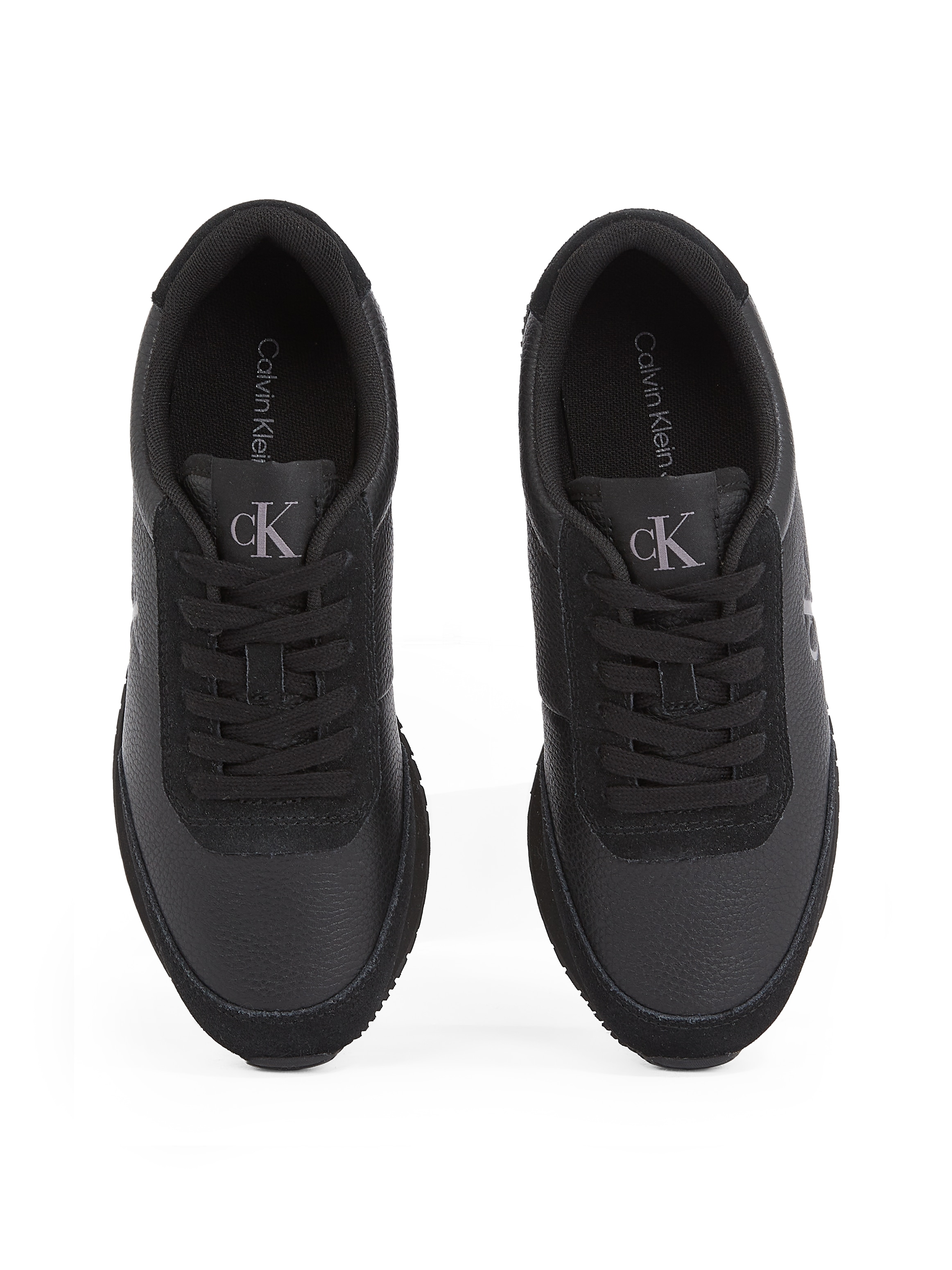 Calvin Klein Jeans Sneaker »RUNNER LACEUP LOW MIX MG«, Freizeitschuh, Halbschuh, Schnürschuh mit seitlichem CK-Logo