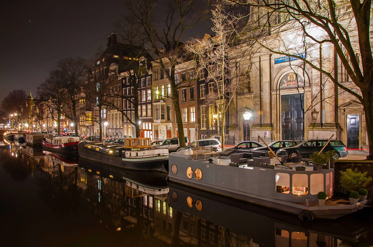 Papermoon Fototapete "Nacht in Amsterdam"