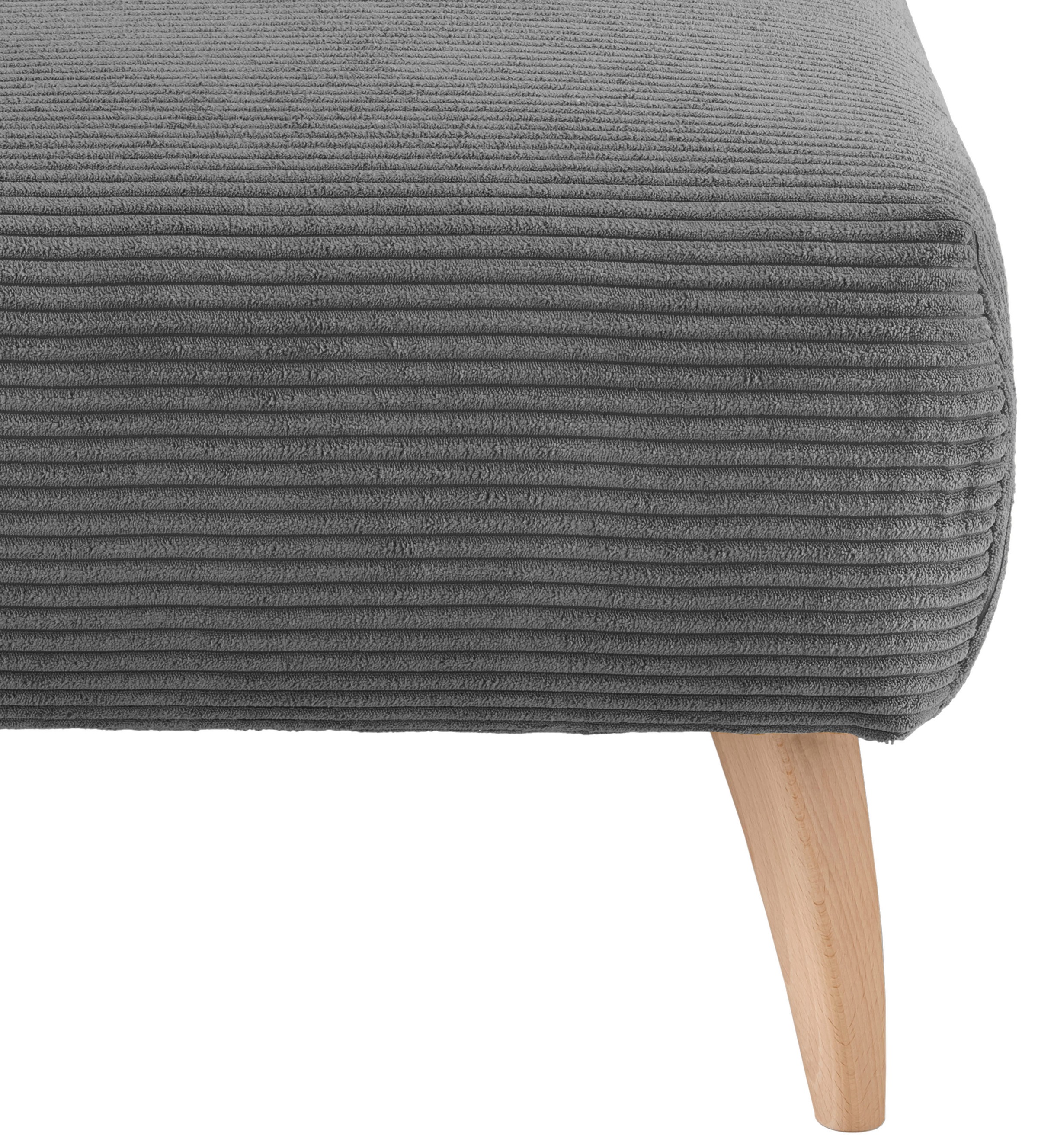 INOSIGN Polsterhocker »Colori«, Holzfußfarbe wählbar, verschiedene Stoffe, hochwertige Stoffqualität