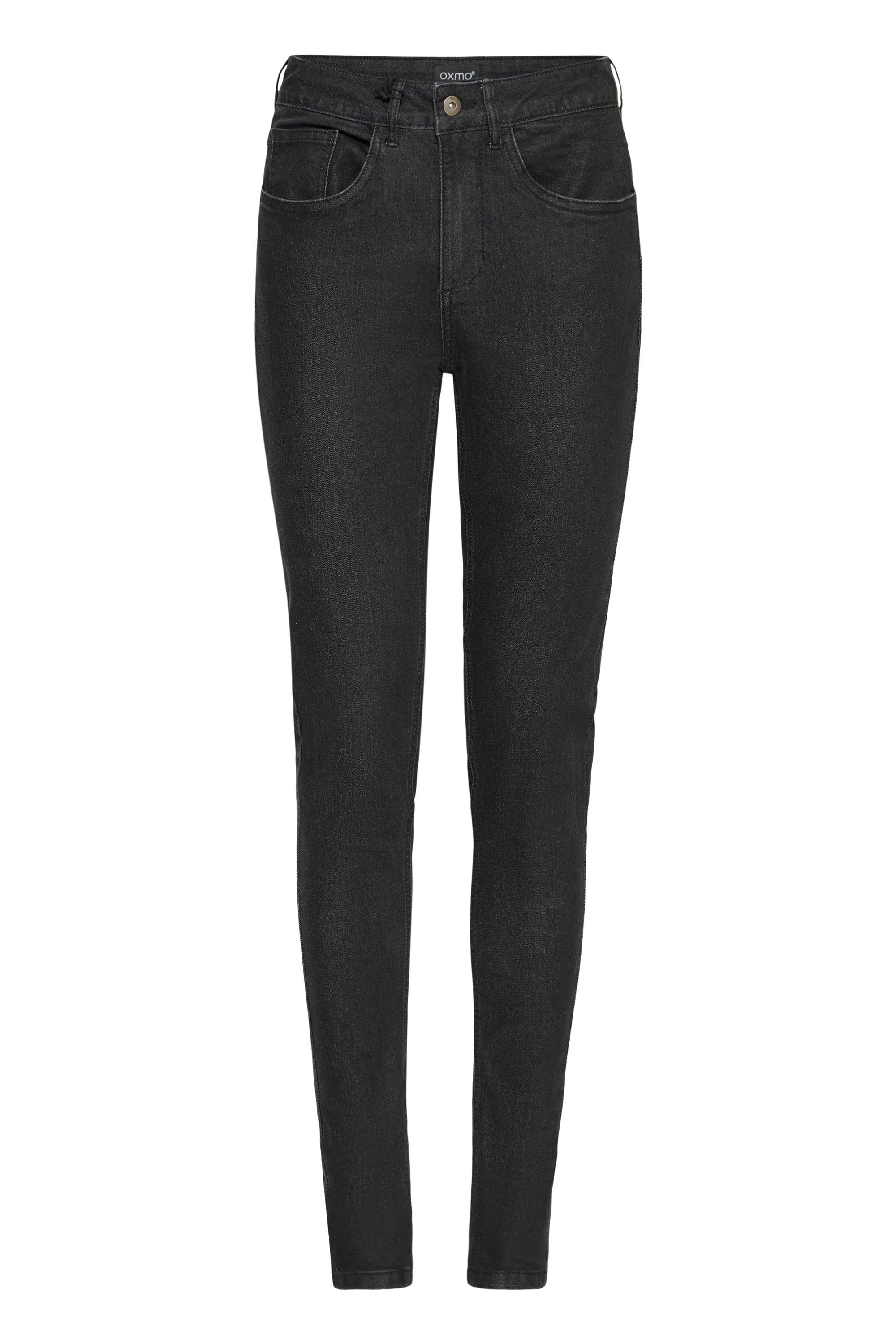 OXMO Damen Slim-fit-Jeans "Slim-fit-Jeans OXHELLE", schwarz, Gr. 31, Obermaterial: 68% Baumwolle CO. 27% Polyester PES. 3% Viskose CV. 2% Elasthan