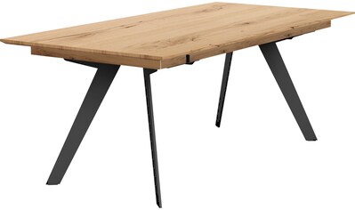 Esstisch »ET581«, mit echtholzfurnierter Tischplatte, wahlweise mit Auszugsfunktion
