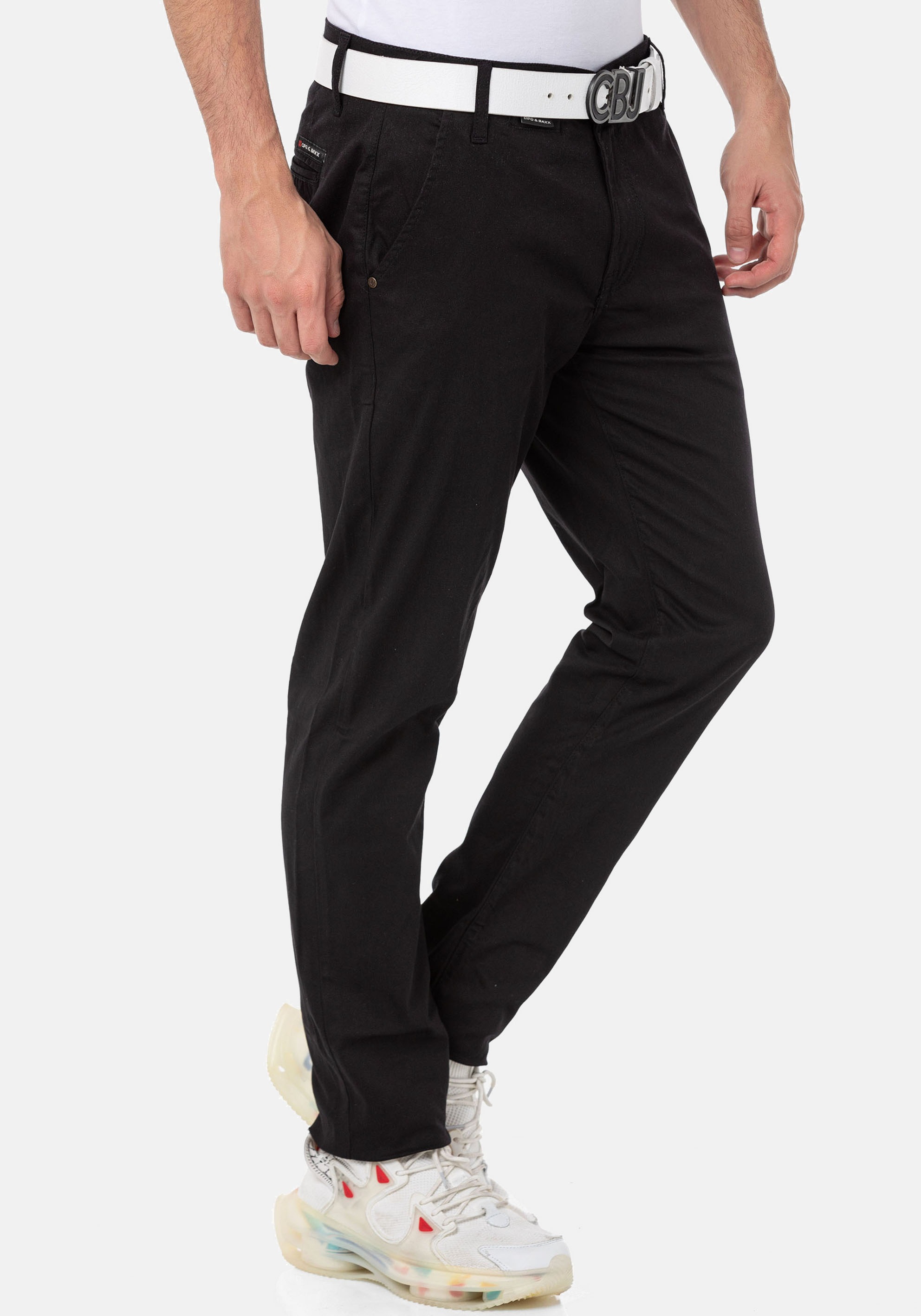 Cipo & Baxx Stoffhose "Hose", im modischen Slim Fit-Schnitt, CD842 günstig online kaufen