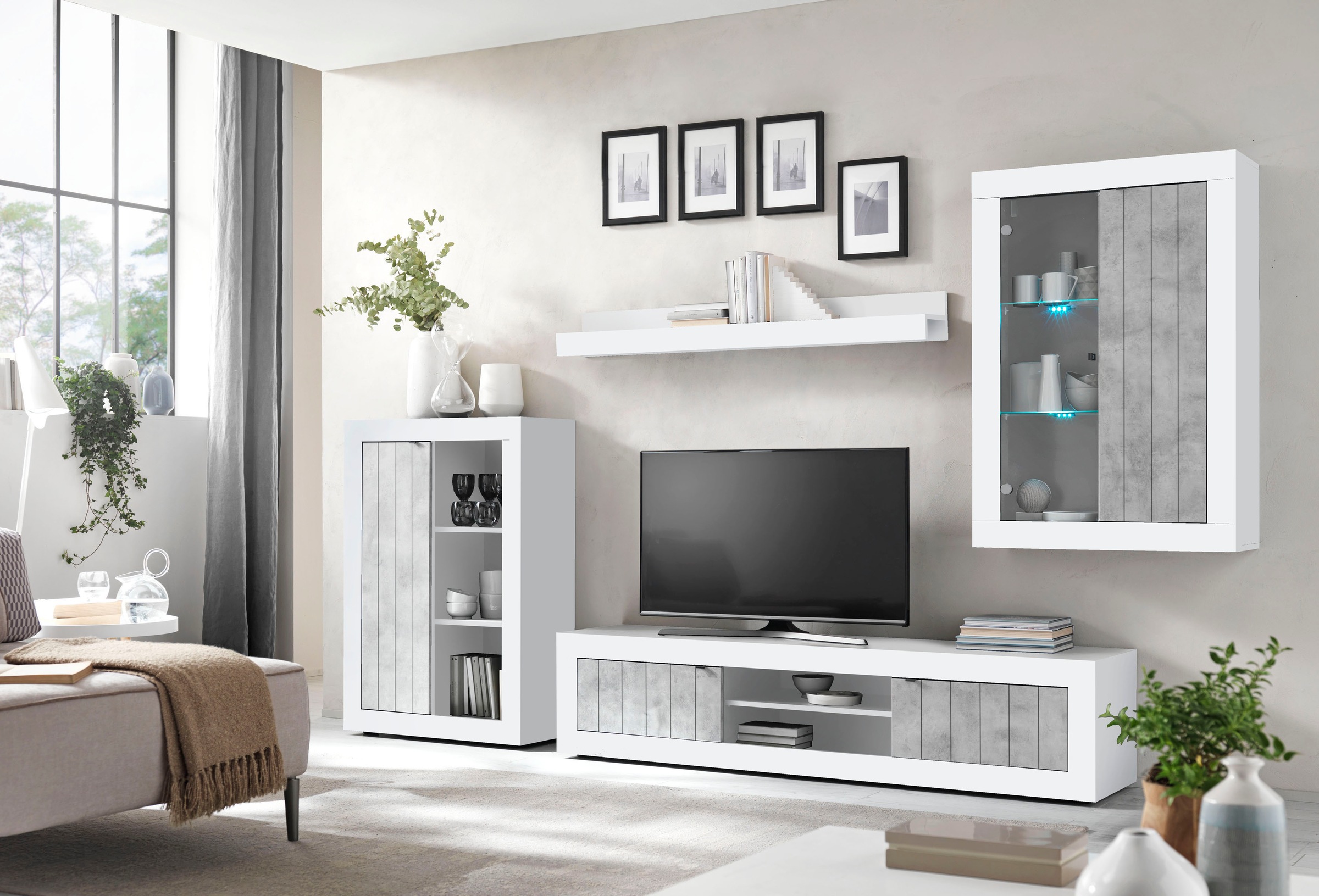 LC Wohnwand Urbino, (Set, 4 St.)