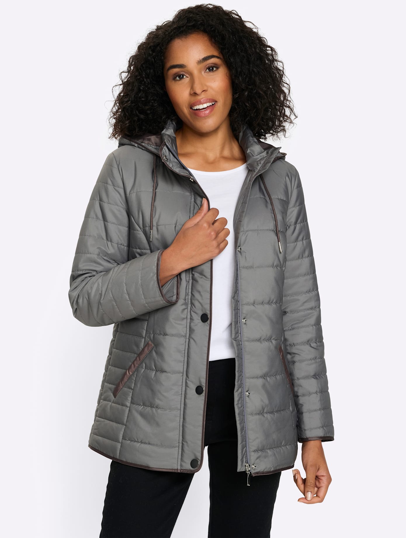 Classic Basics Steppjacke mit Kapuze