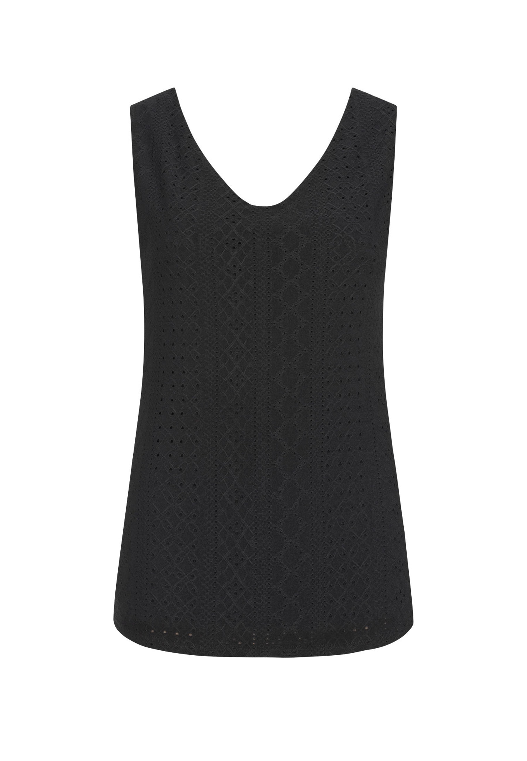CLOUD 5IVE Klassische Bluse »CLOUD 5IVE Top mit Lochmuster und hinten offen in Wickeloptik«
