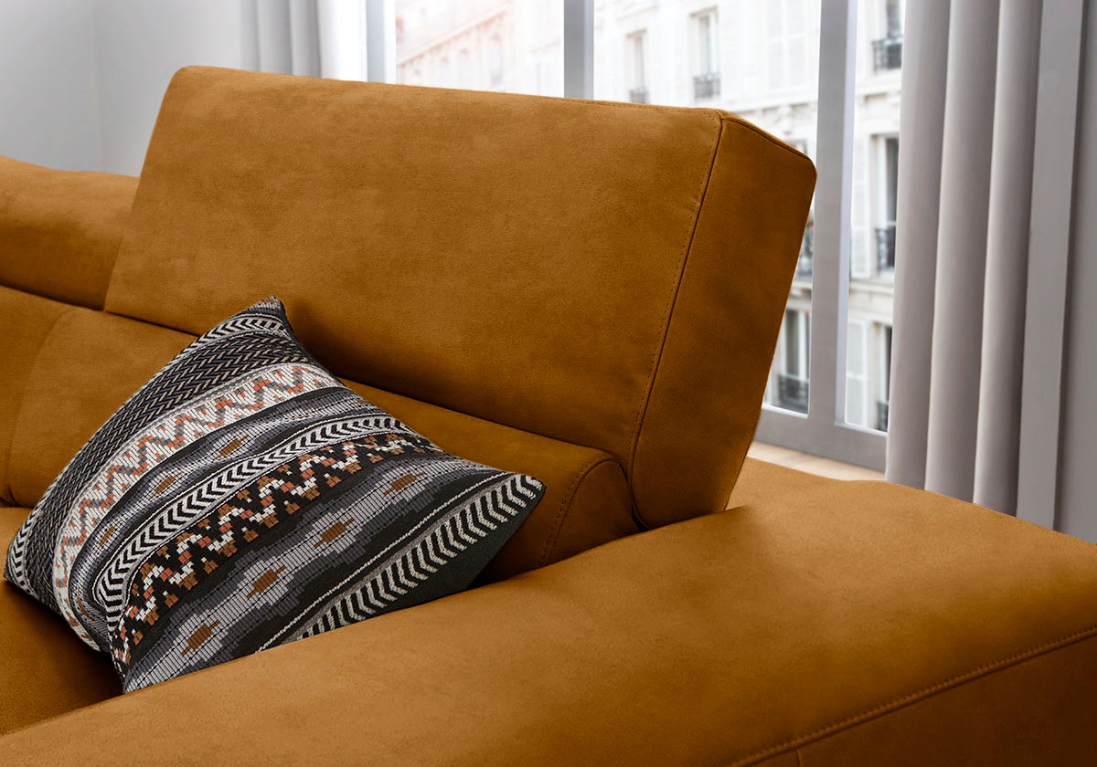 Thumbnail - W.SCHILLIG Ecksofa "piedroo, Designsofa mit tollem Sitzkomfort, bequem und elegant, L-Form", Kopfteilverstellung, wahlwe...