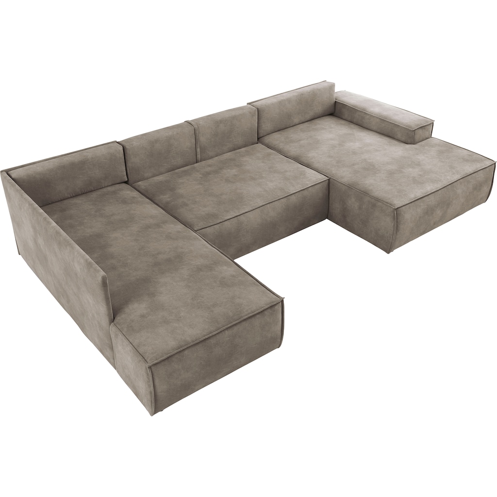 Home affaire Wohnlandschaft »SHERWOOD XXL 329 cm Schlafsofa, U-Form«