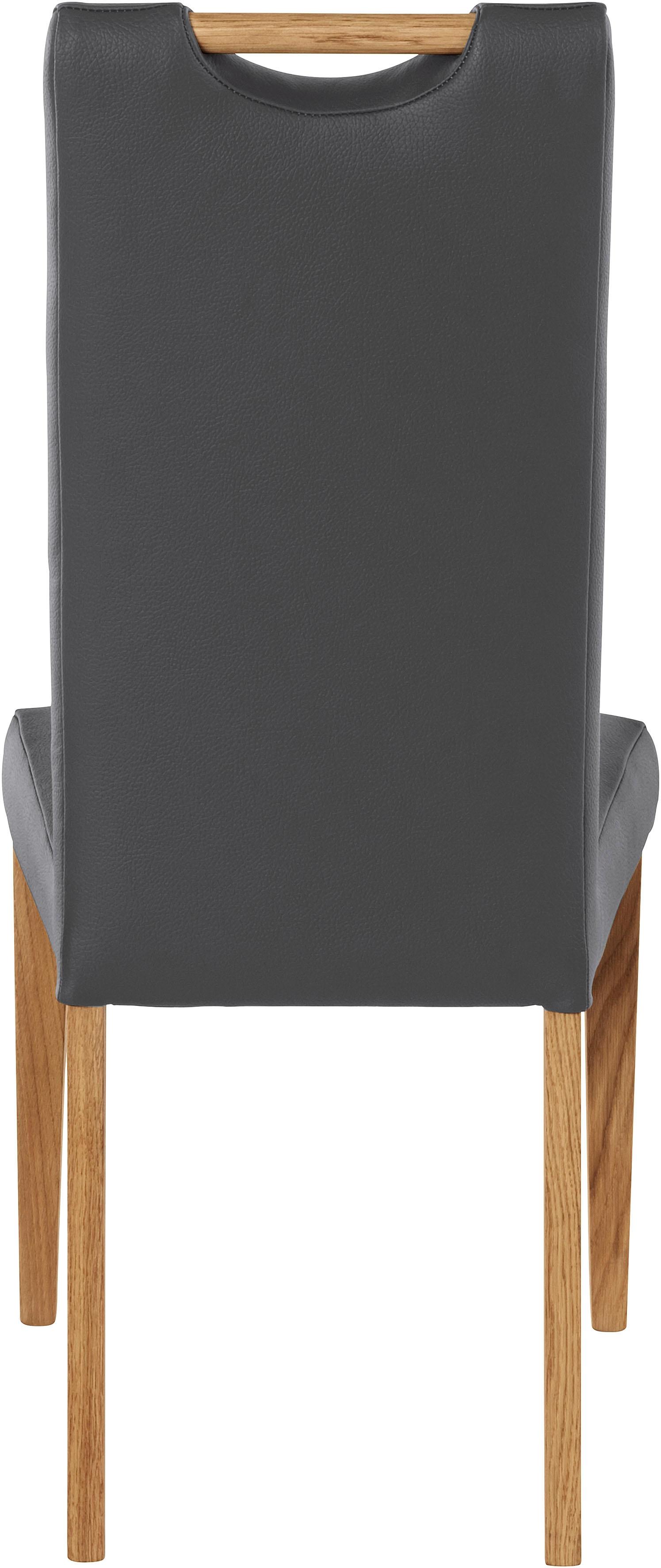 Thumbnail - Home affaire Esszimmerstuhl "Roberta" (Set) 2 Stk.mit Bezug aus Echtleder und Gestell aus Eiche Massivholz