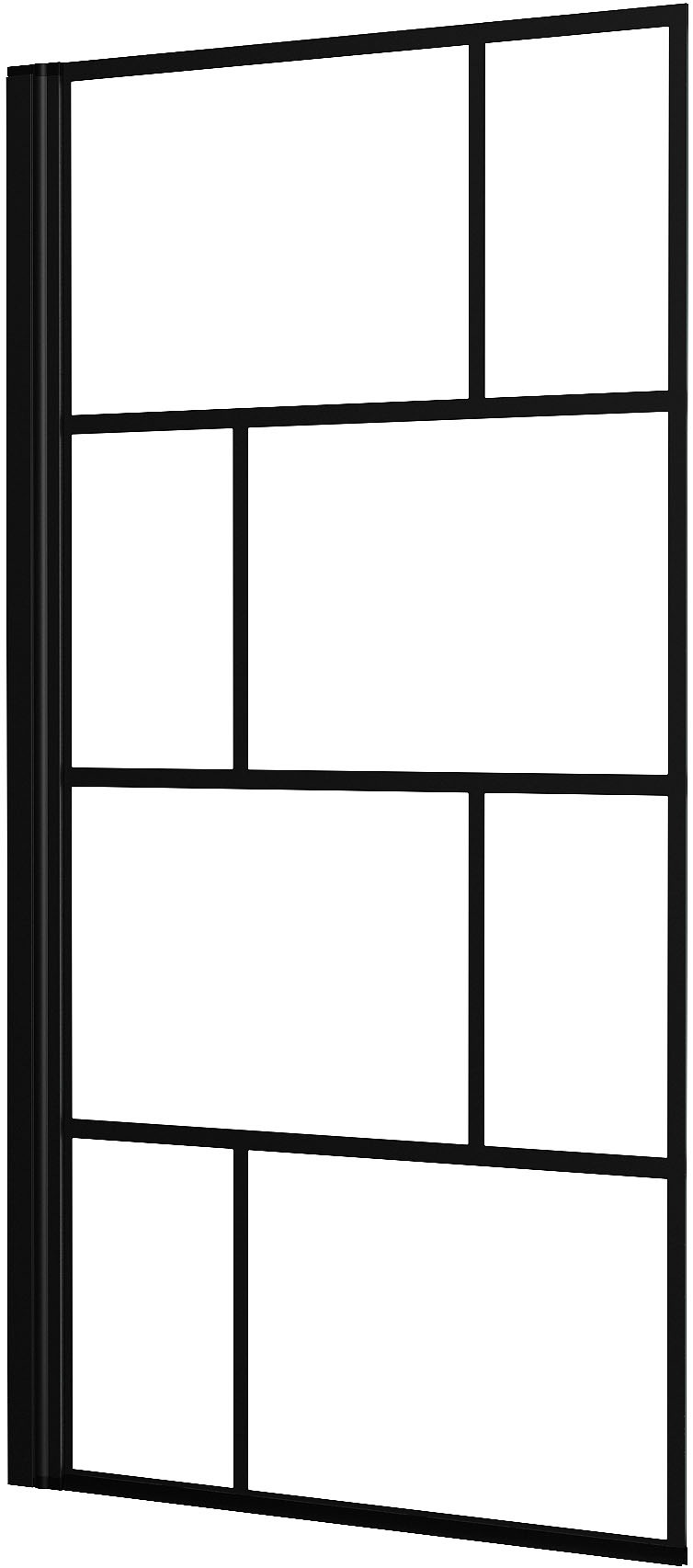 Marwell Badewannenfaltwand »Bricks« für Badewanne, mit Handtuchhalter, hochwertiger Aluminiumrahmen