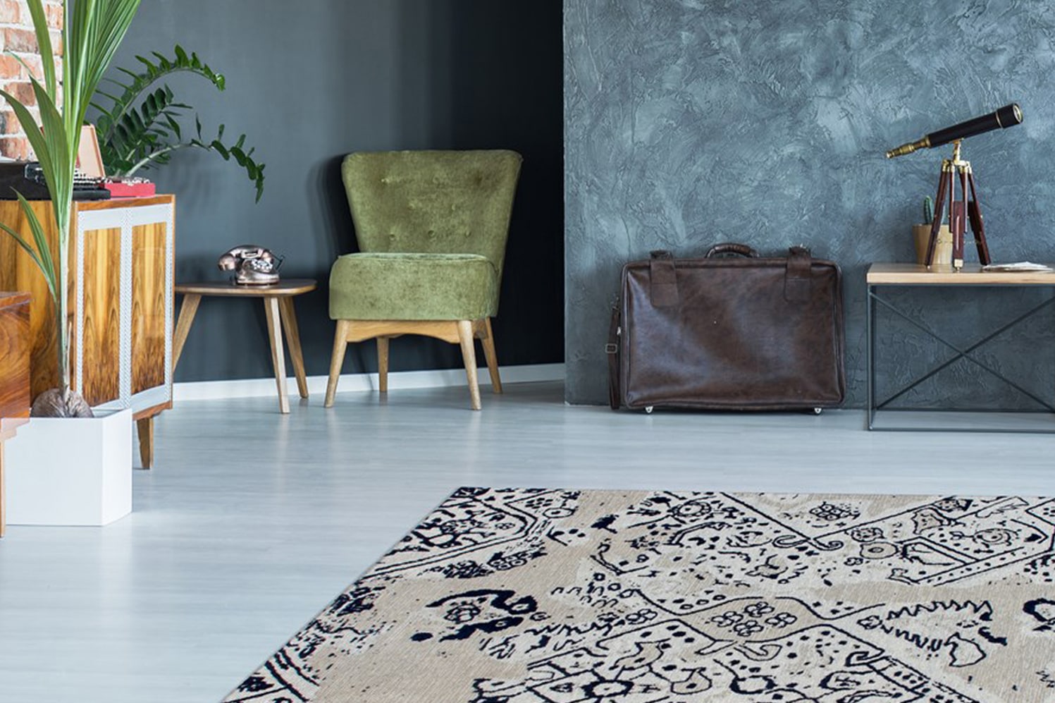 Kayoom Teppich "River 120" rechteckig 10 mm Höhe Jacquard, Retro- und Vintage-Design, Baumwollrücken