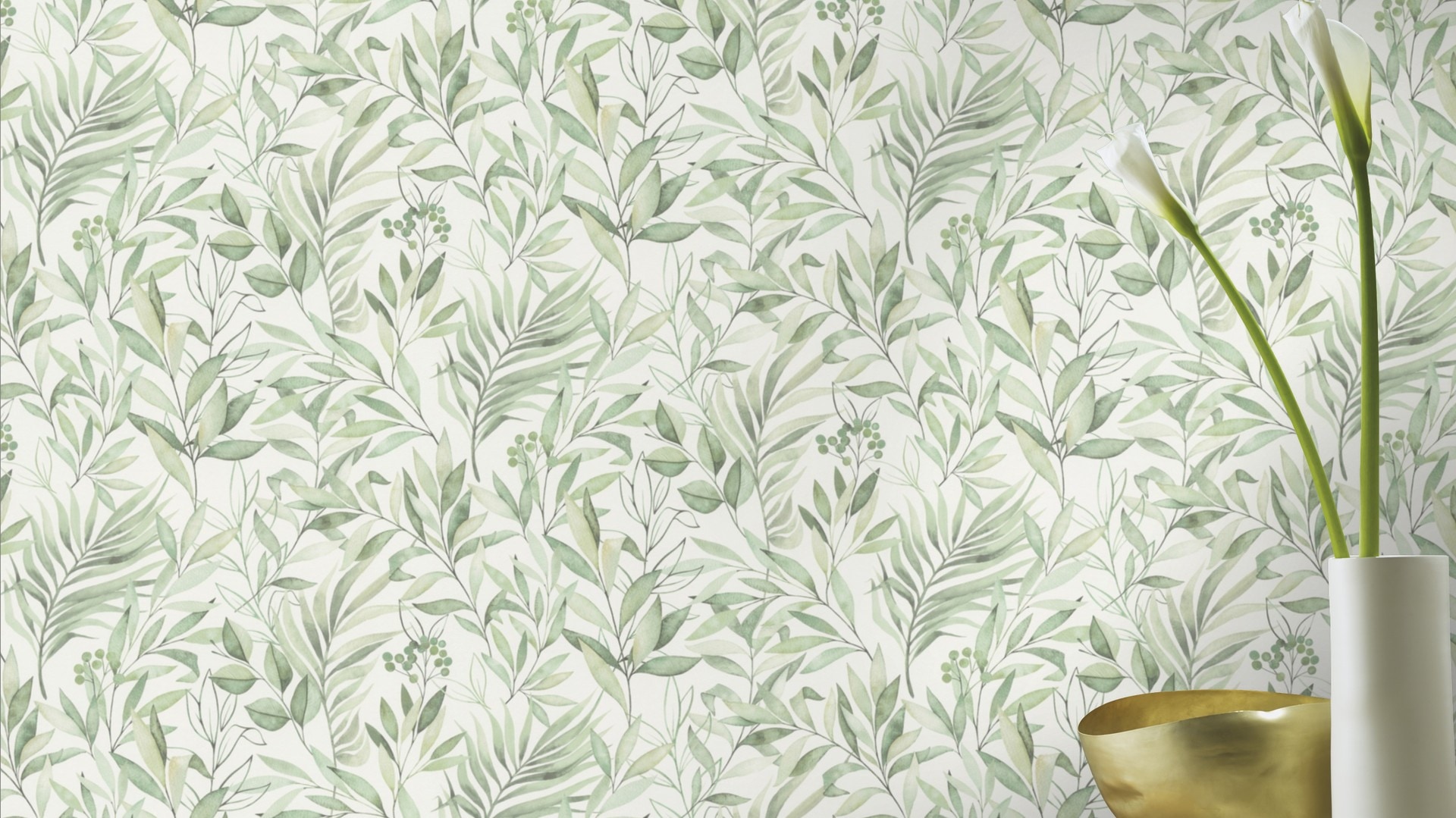 Rasch Papiertapete "mit Blättern" botanisch glatt mit Pflanzen günstig online kaufen