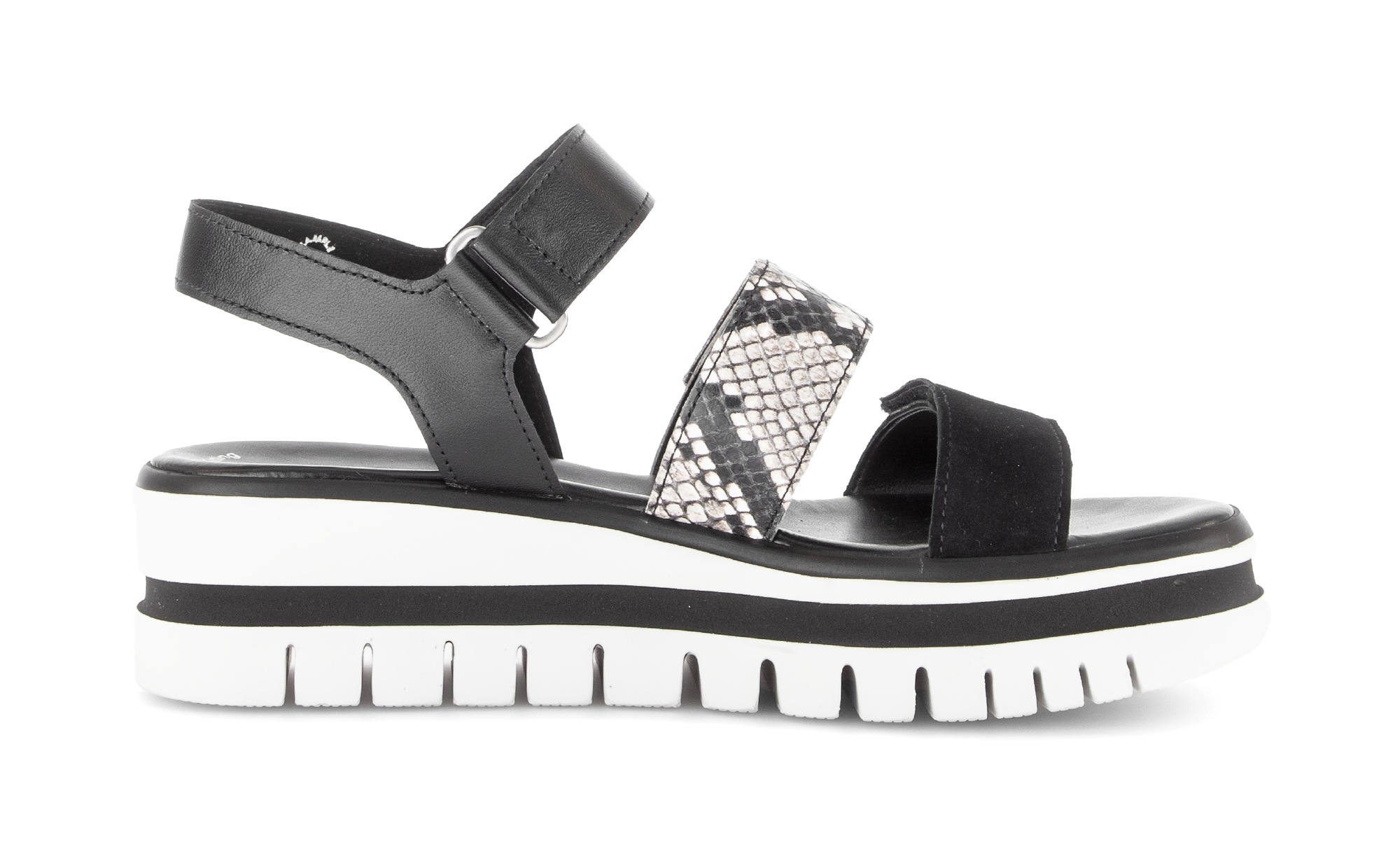 Thumbnail - Gabor Keilsandalette Plateau, Riemchensandale, Sommerschuh mit Kontrastbesatz