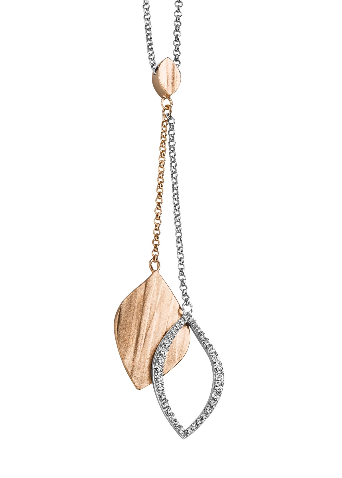 Adelia´s Kette ohne Anhänger »Collier Halskette aus 925 Silber vergoldet« mit Zirkonia