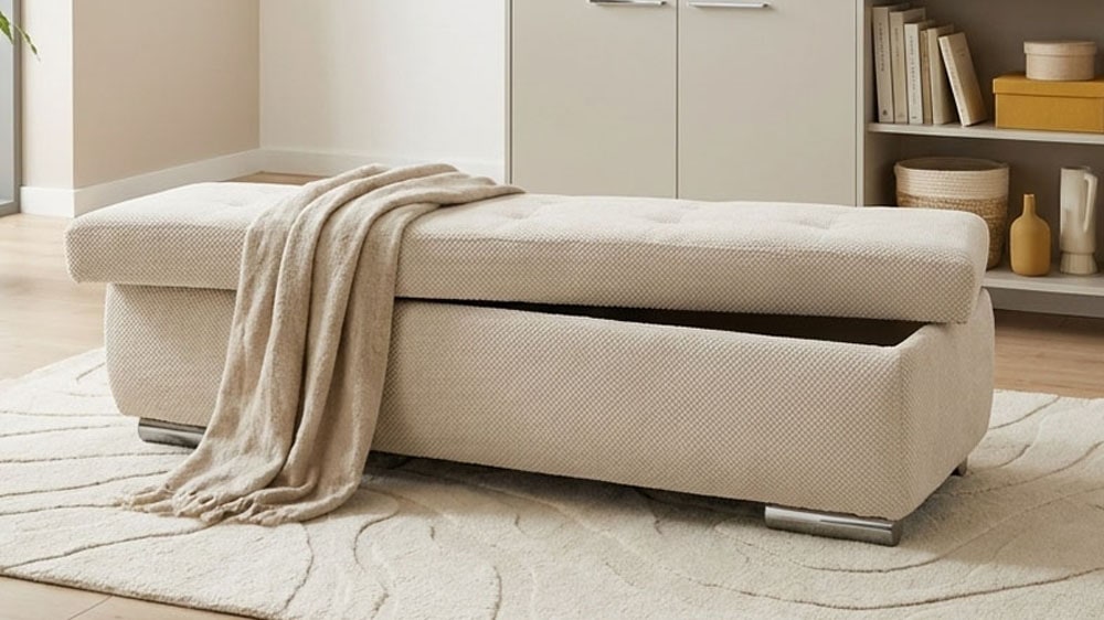 OTTO home Hocker "Torrnby, 161 cm breit, extra groß mit großem Staufach" aus Luxus-Microfaser oder haustierfreundlichem Pet Friendly Bezug