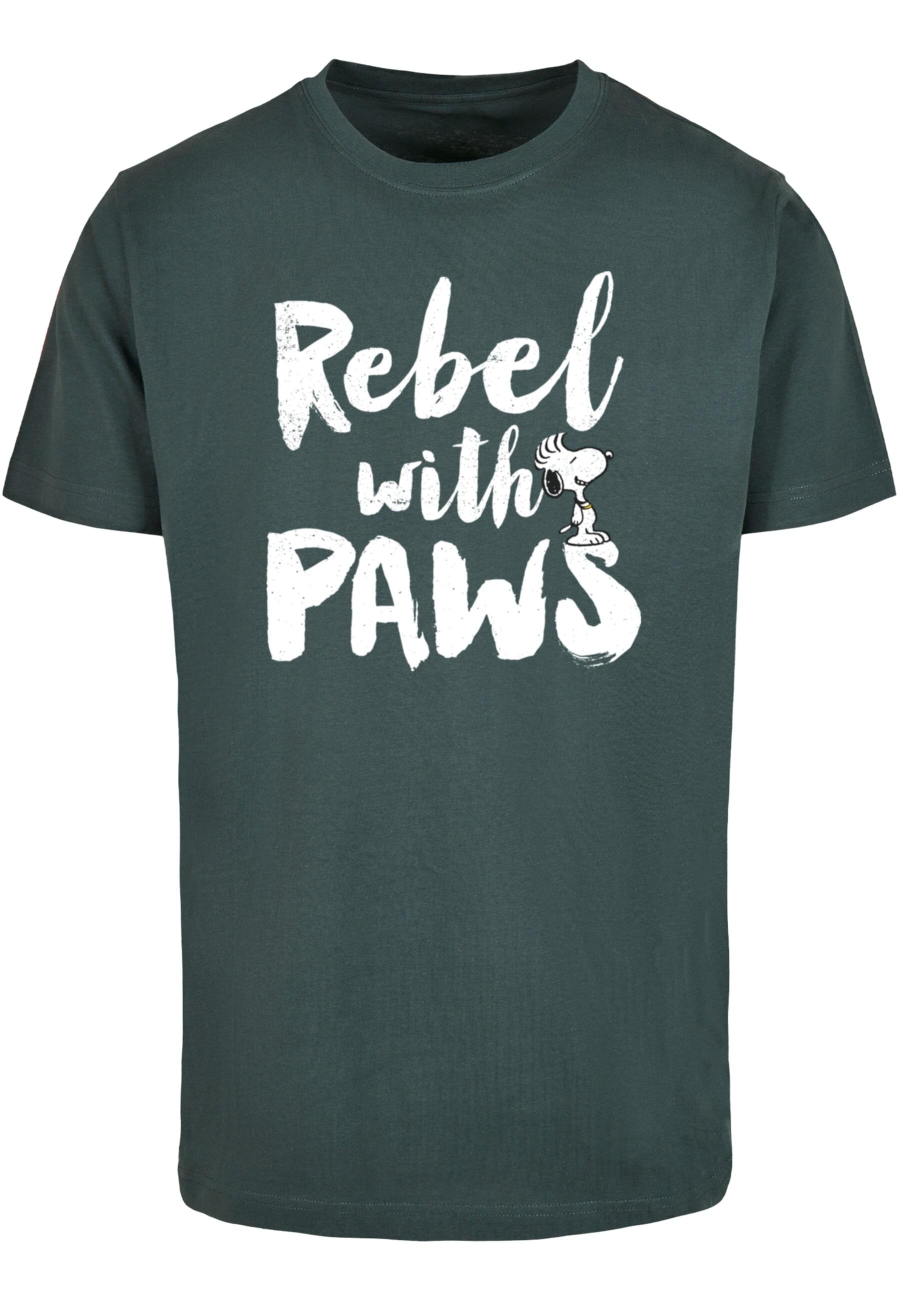 Merchcode T-Shirt »Merchcode Herren Peanuts - Rebel with paws T-Shirt Round Neck«, (1 tlg.)