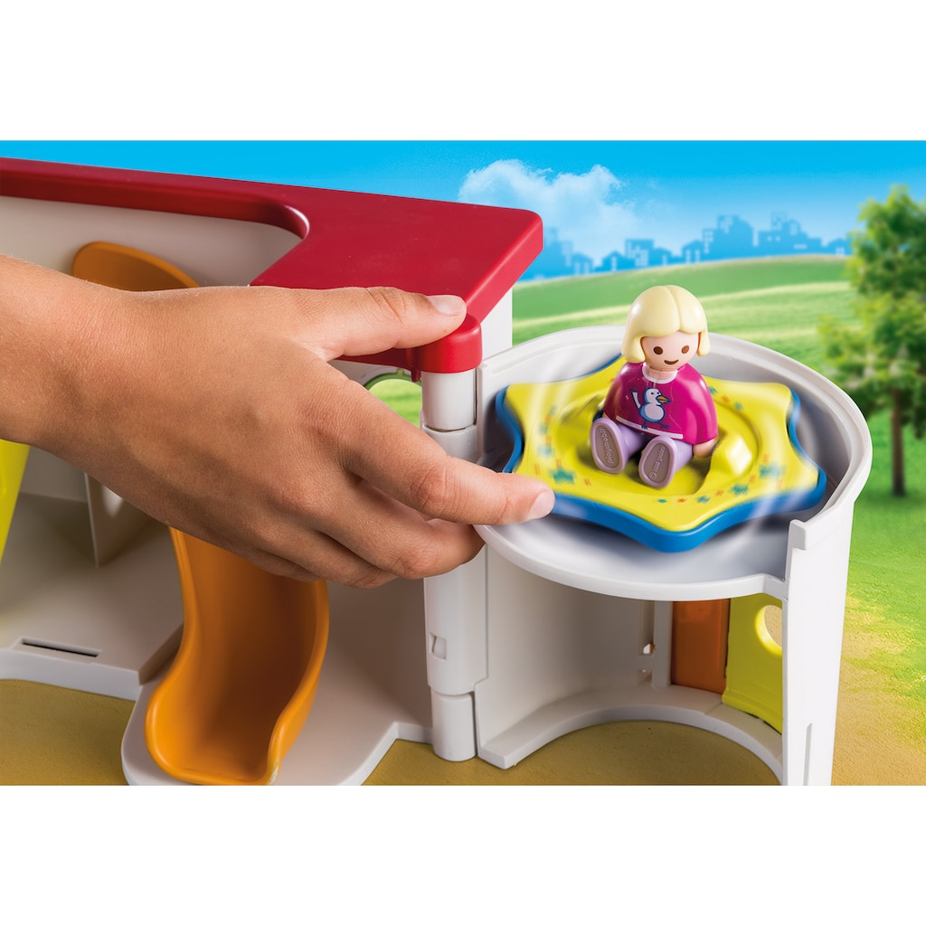 Playmobil® Konstruktions-Spielset »Mein Mitnehm-Kindergarten (70399), Playmobil 1-2-3«, (15 St.)