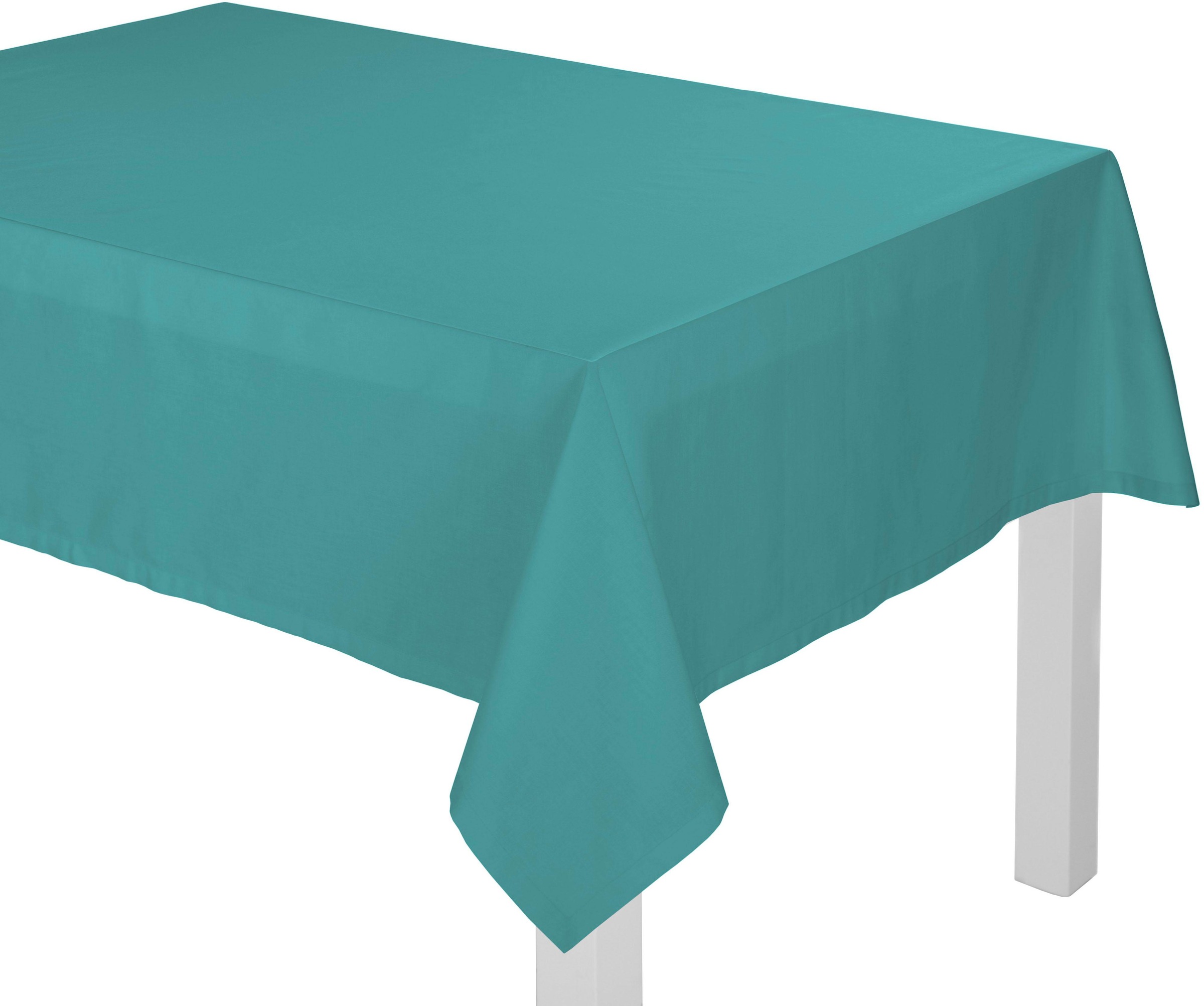 Tischdecke WIRTH, B:130cm L:160cm, blau, Baumwolle, Polyester, Tischdecken, "NEWBURY"