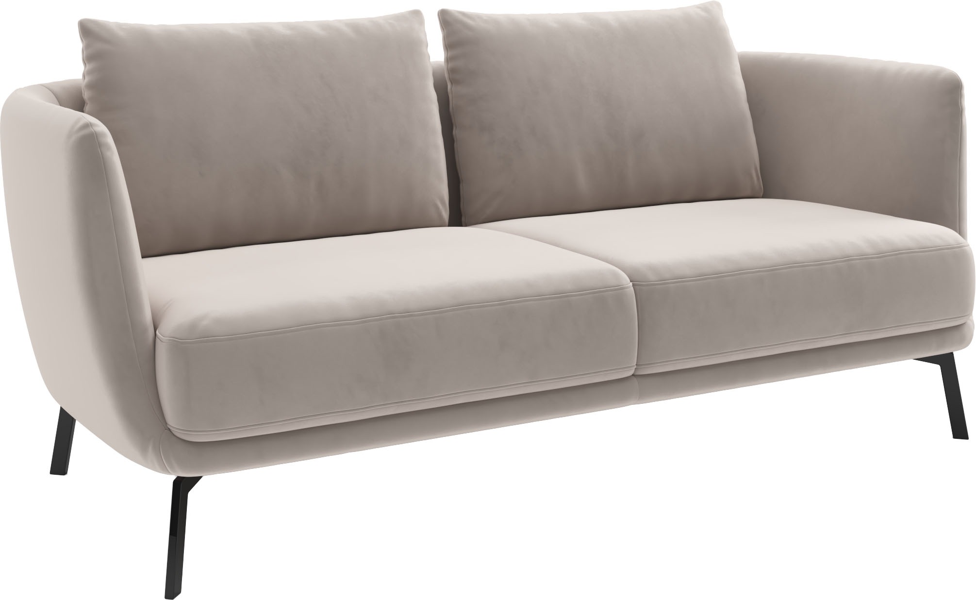 SCHÖNER WOHNEN-Kollektion 2,5-Sitzer »Pearl, hochwertig und komfortabel, - 5 Jahre Hersteller-Garantie« auch in Bouclé, Maße (B/H/T): 190/71/91 cm, Füße Metall