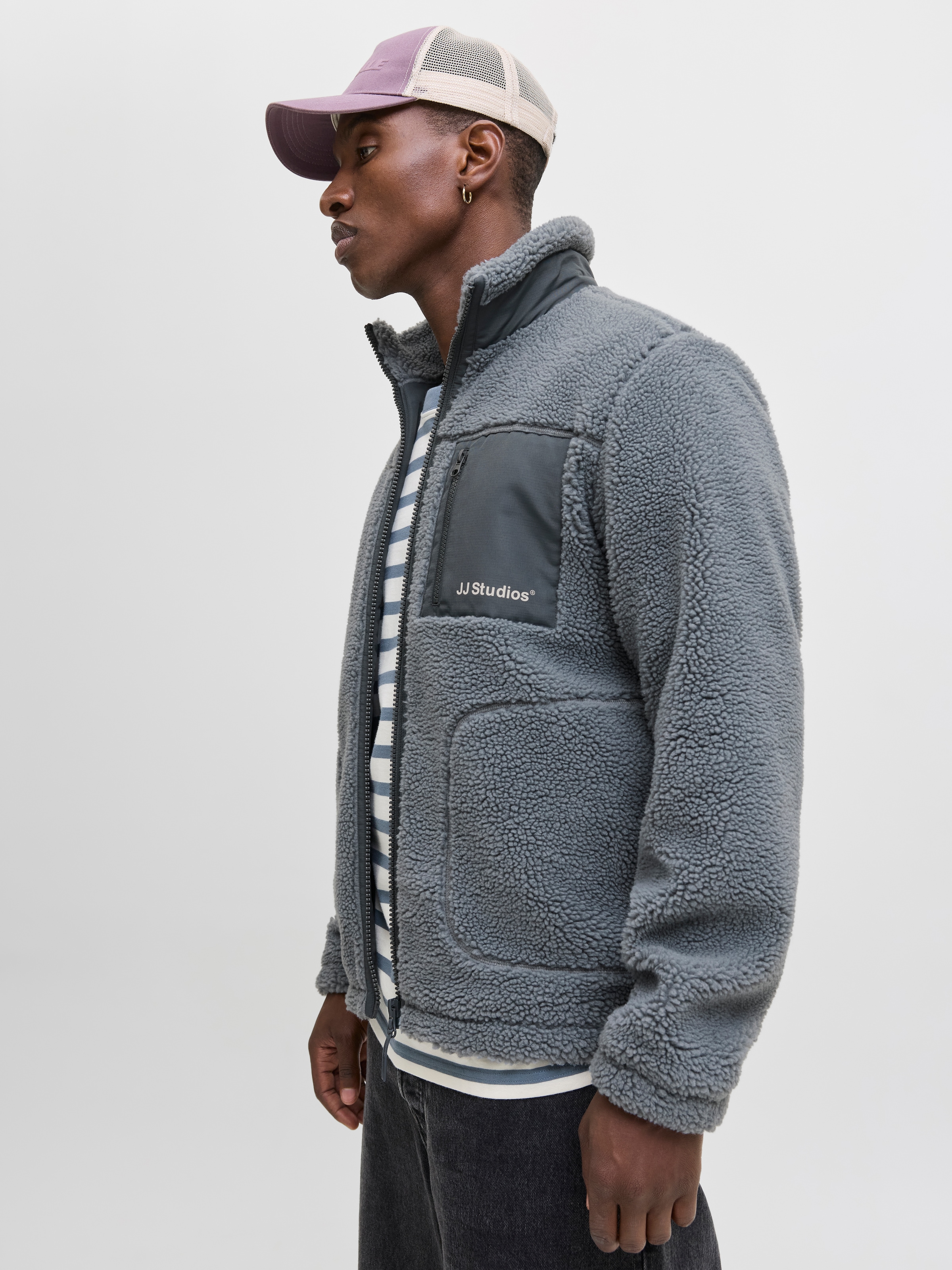 Jack & Jones Fleecejacke »JJESOHO TEDDY JACKET NOOS«, ohne Kapuze
