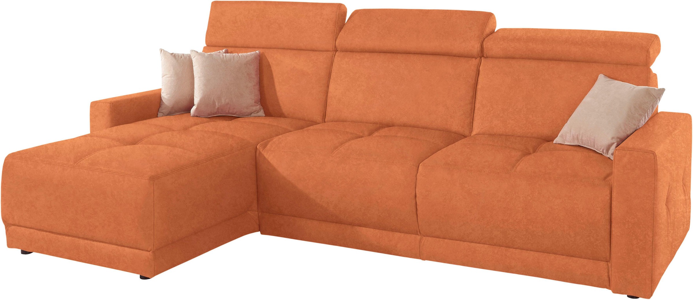 Thumbnail - DOMO collection Ecksofa "Ava mit moderner Sitzheftung & toller Doppelnaht, komfortabel, L-Form", mit Recamiere, inkl. Fe...