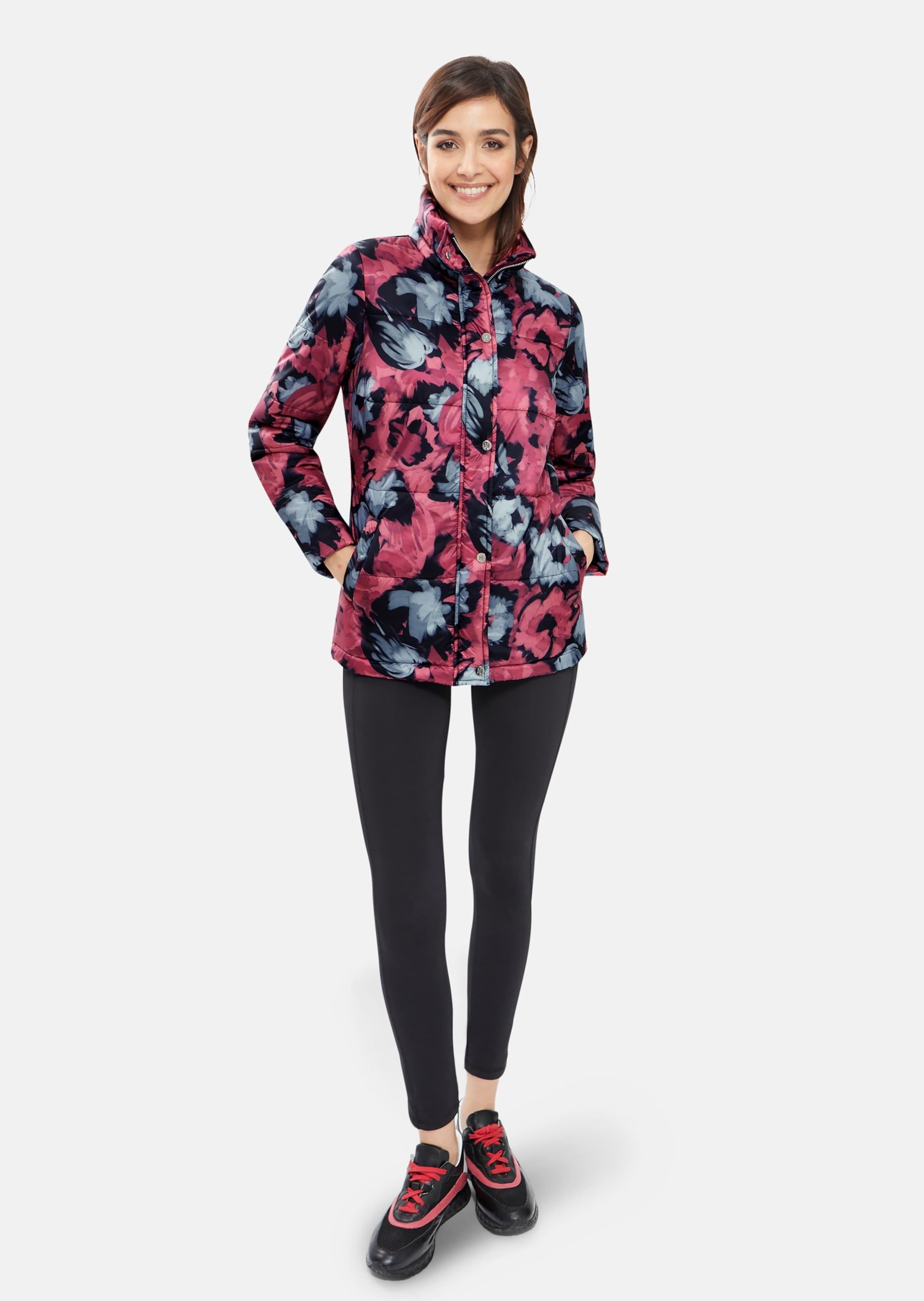 MADELEINE Outdoorjacke "Jacke Outdoor Steppjacke mit floralem Print"