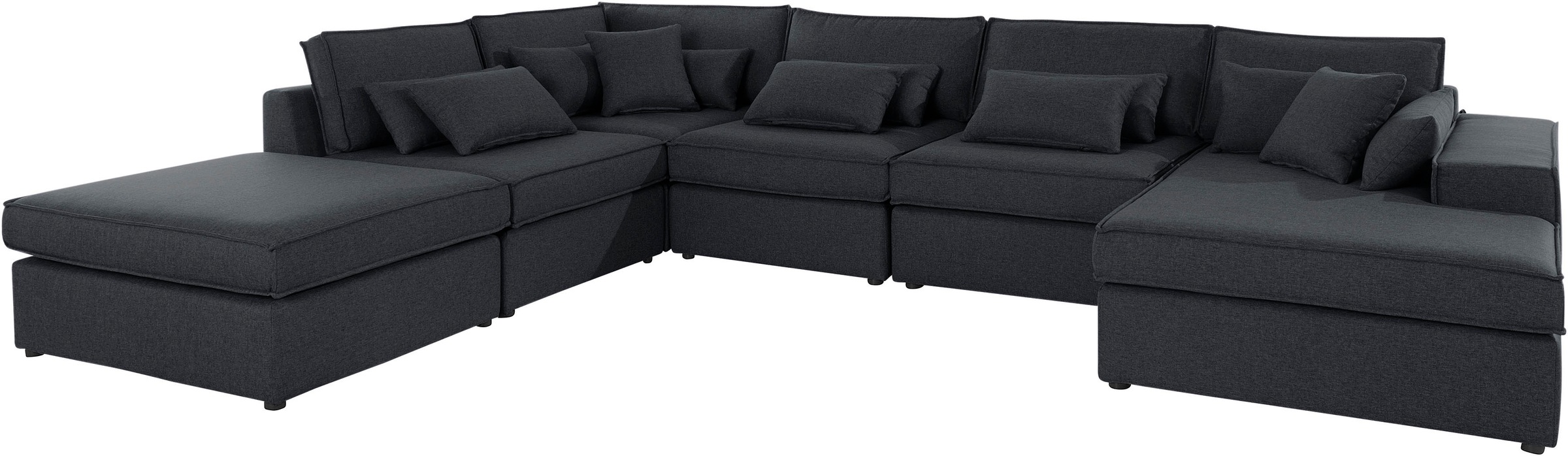 OTTO home Wohnlandschaft "Florid U-Form" 6 Teile, bestehend aus Modulen, vi günstig online kaufen