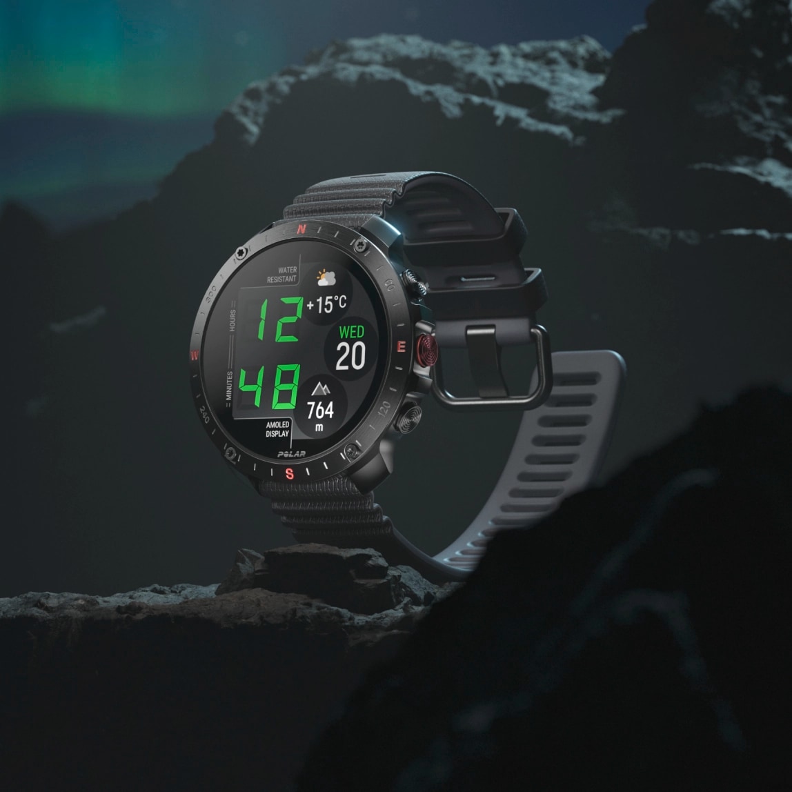 Polar Smartwatch »GRIT X2 PRO«, (3,53 cm / 1,39 Zoll), 32 GB, Inklusive Polar H10 Herzfrequenz-Sensor)