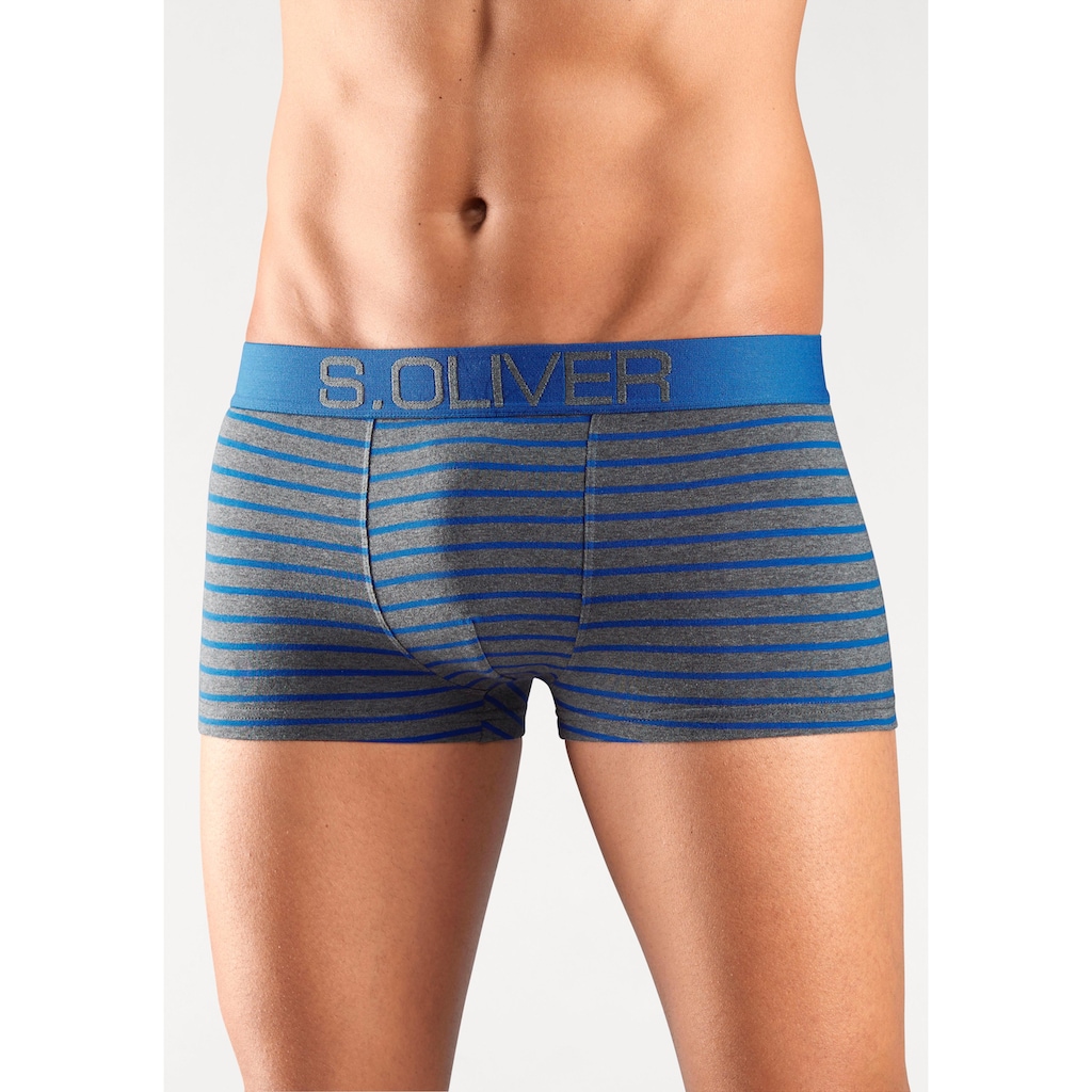 s.Oliver Boxer »Boxershorts für Herren«, (Packung, 4 St.), in Hipster-Form aus Baumwoll-Mix