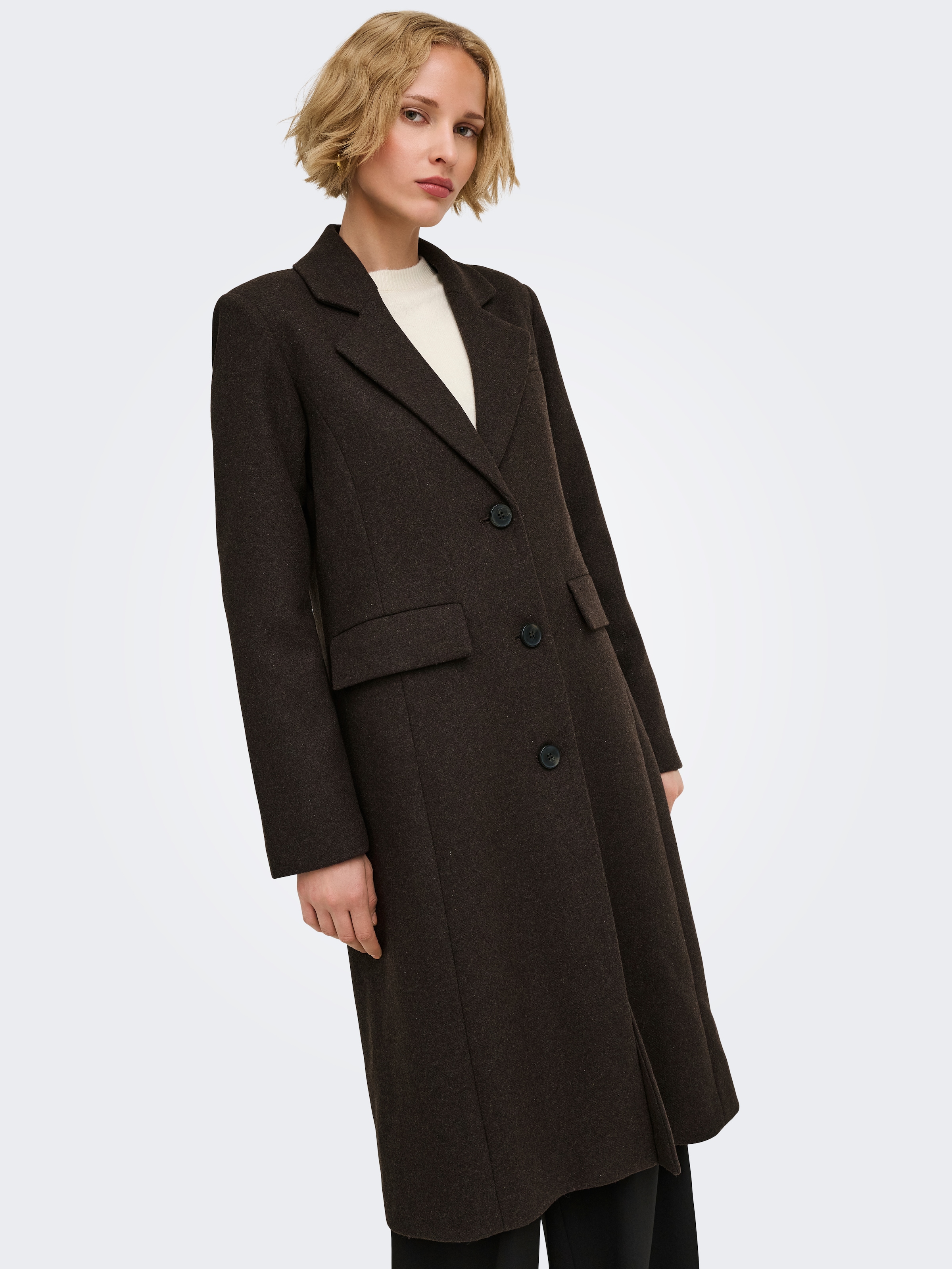ONLY Langmantel »ONLMICOL REGULAR COAT CC OTW« Materialmix mit Wolle