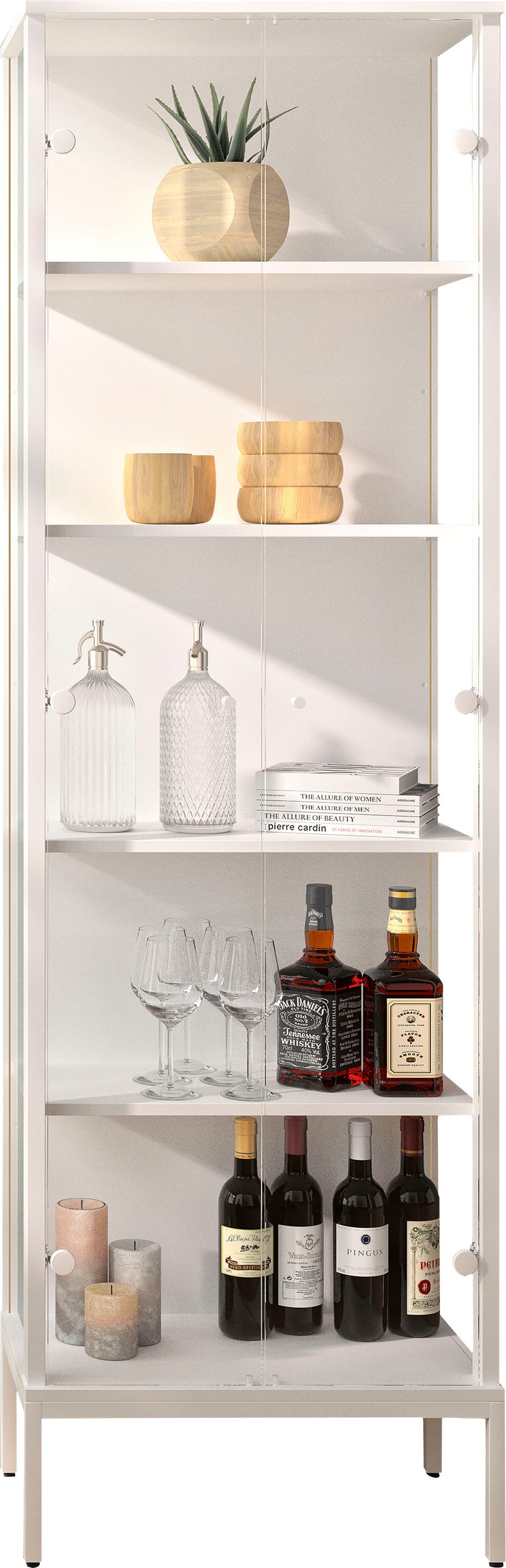 fif möbel Vitrine »STEP«, (1 St.), Standvitrine, Vitrinenschrank, Glasvitrine, Sammlervitrine