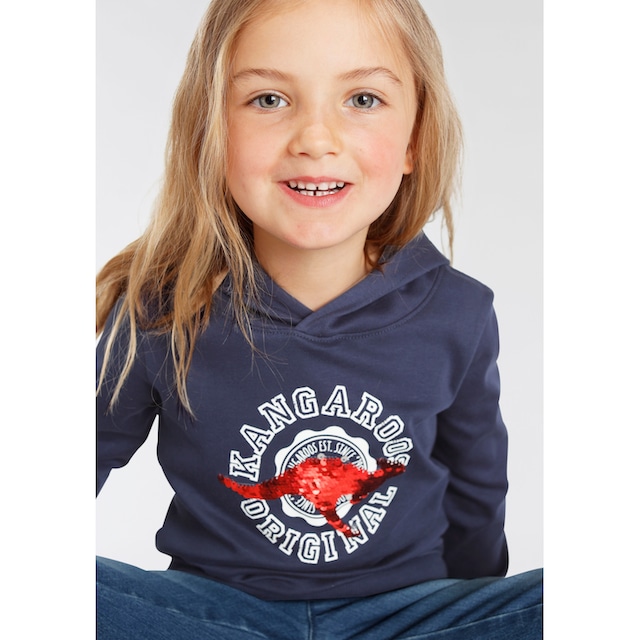 BAUR KangaROOS bestellen Wendepailletten »aus Kapuzensweatshirt mit Interlock-Material«, |