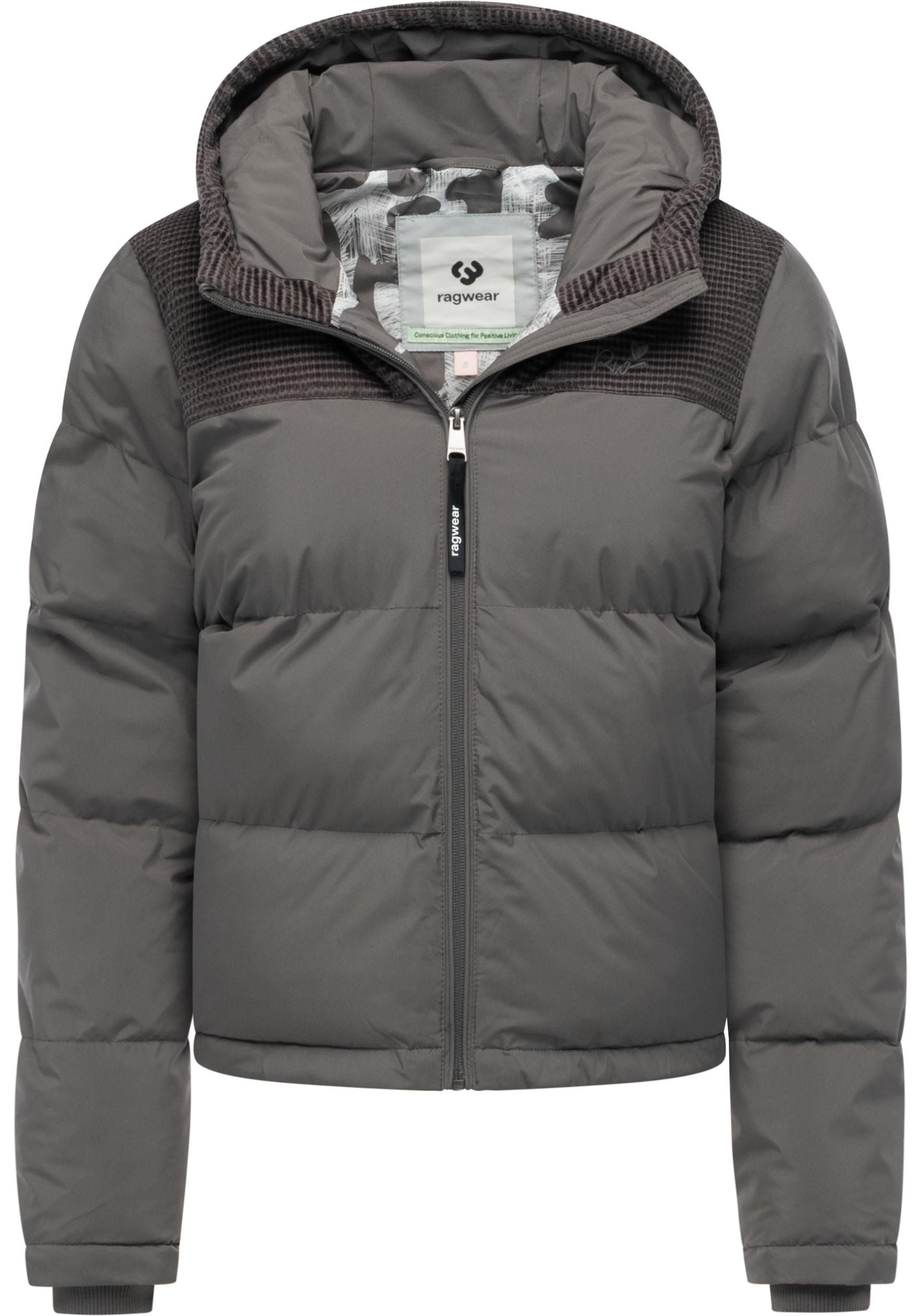 Steppjacke RAGWEAR "Amazze", Damen, Gr. XL (42), stein, Obermaterial: 100% Polyester; Obermaterial Einsatz: 100% Baumwolle; Innenfutter: 100% Polyester; Wattierung: 100% Polyester, gerade hüftlang, hoch geschlossener Ausschnitt, Ärmel ohne Ärmelschlitz Ri 3
