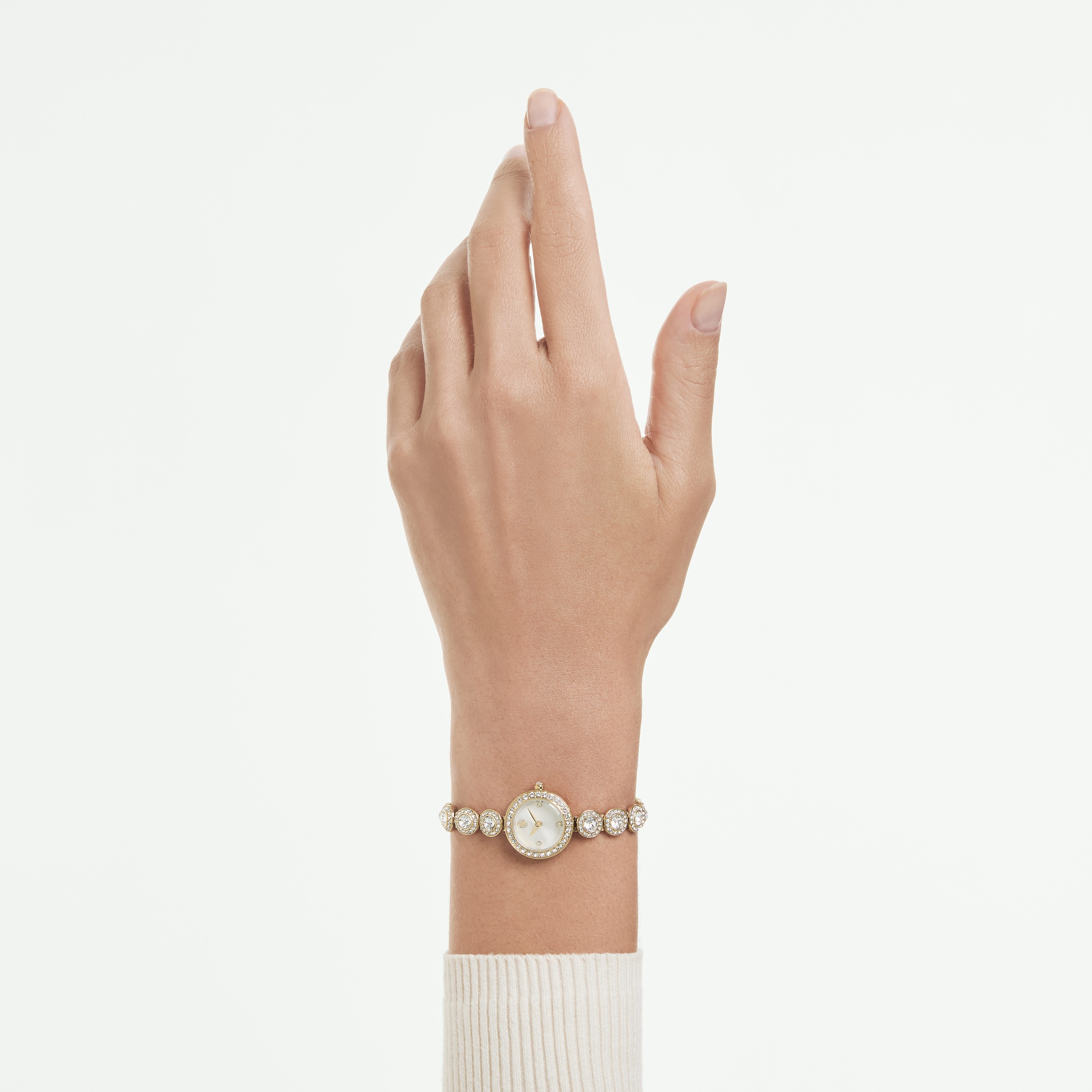 Swarovski Quarzuhr »UNA« Armbanduhr, Damenuhr, Edelstahlarmband, analog, Swarovski®-Kristalle
