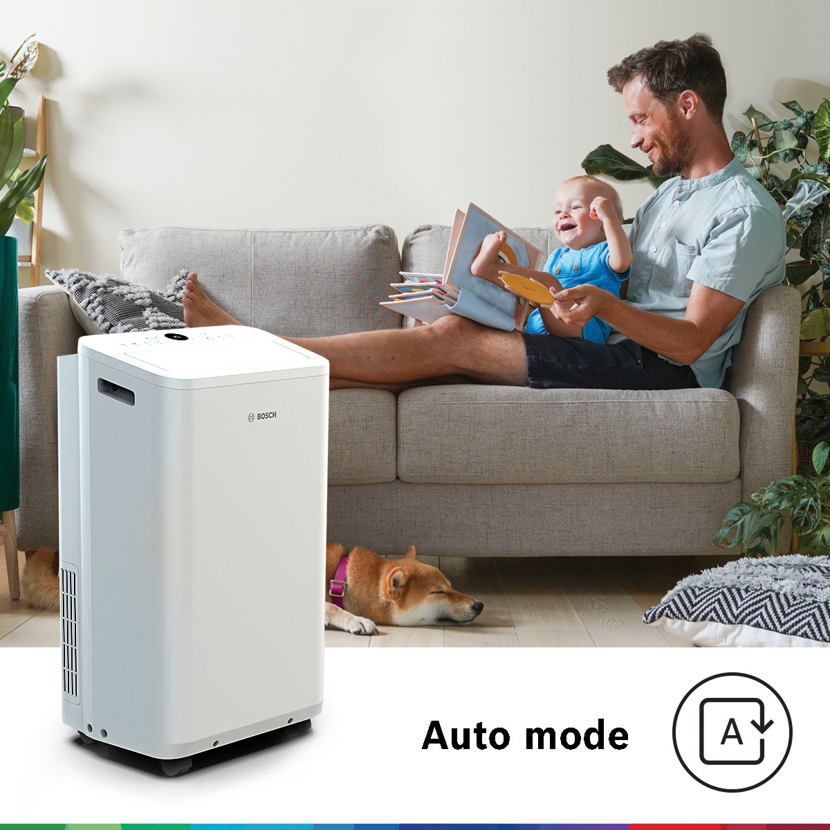 BOSCH 3-in-1-Klimagerät »Cool 2000 - 3-in-1 Klimaanlage, Luftentfeuchter, Ventilator« Ventilator mit 3 Stufen, Entfeuchtung bis zu 50 l/Tag