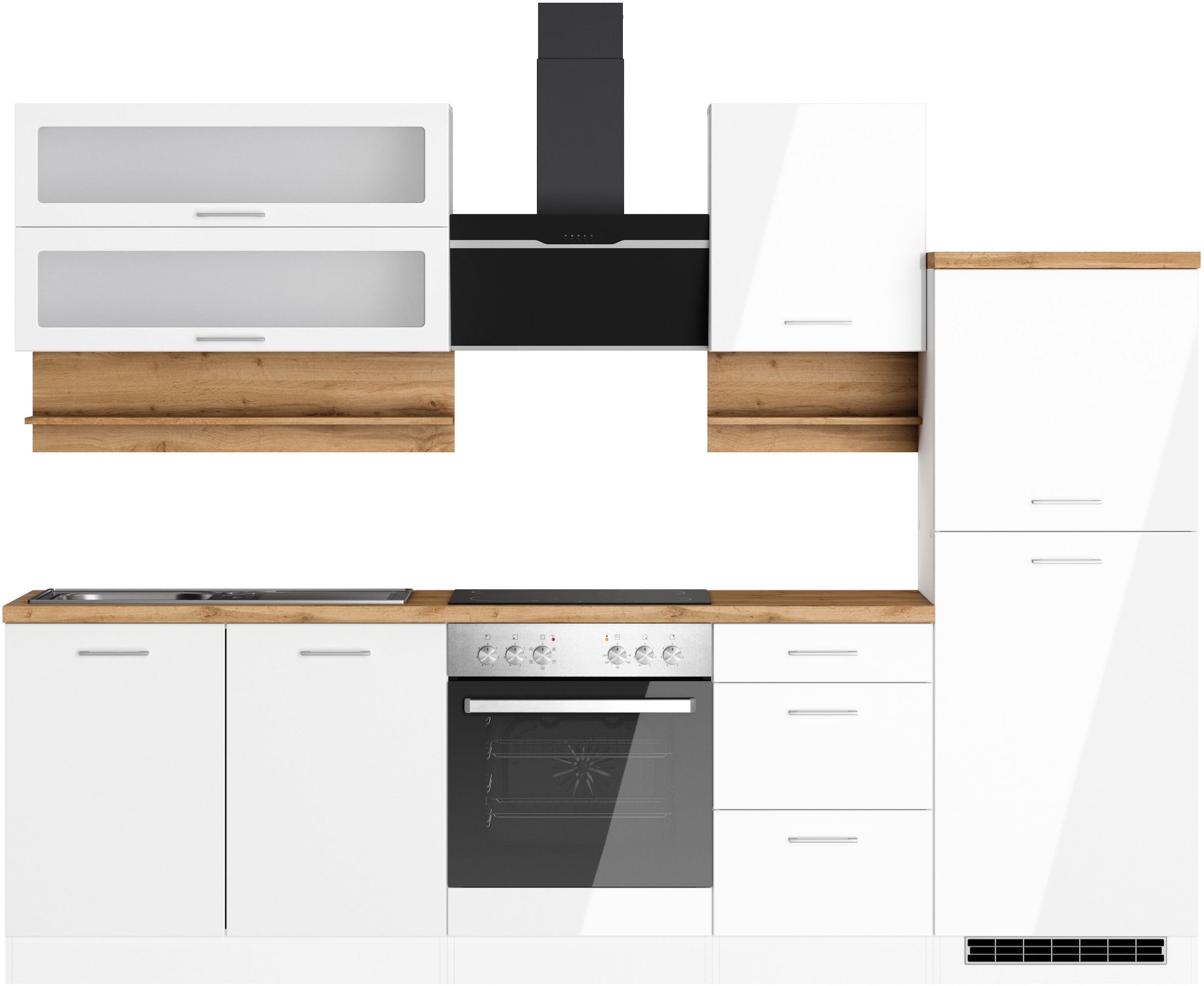 KOCHSTATION Küchenzeile "KS-Milan" 270 cm breit, robuste Metallauszüge, vie günstig online kaufen
