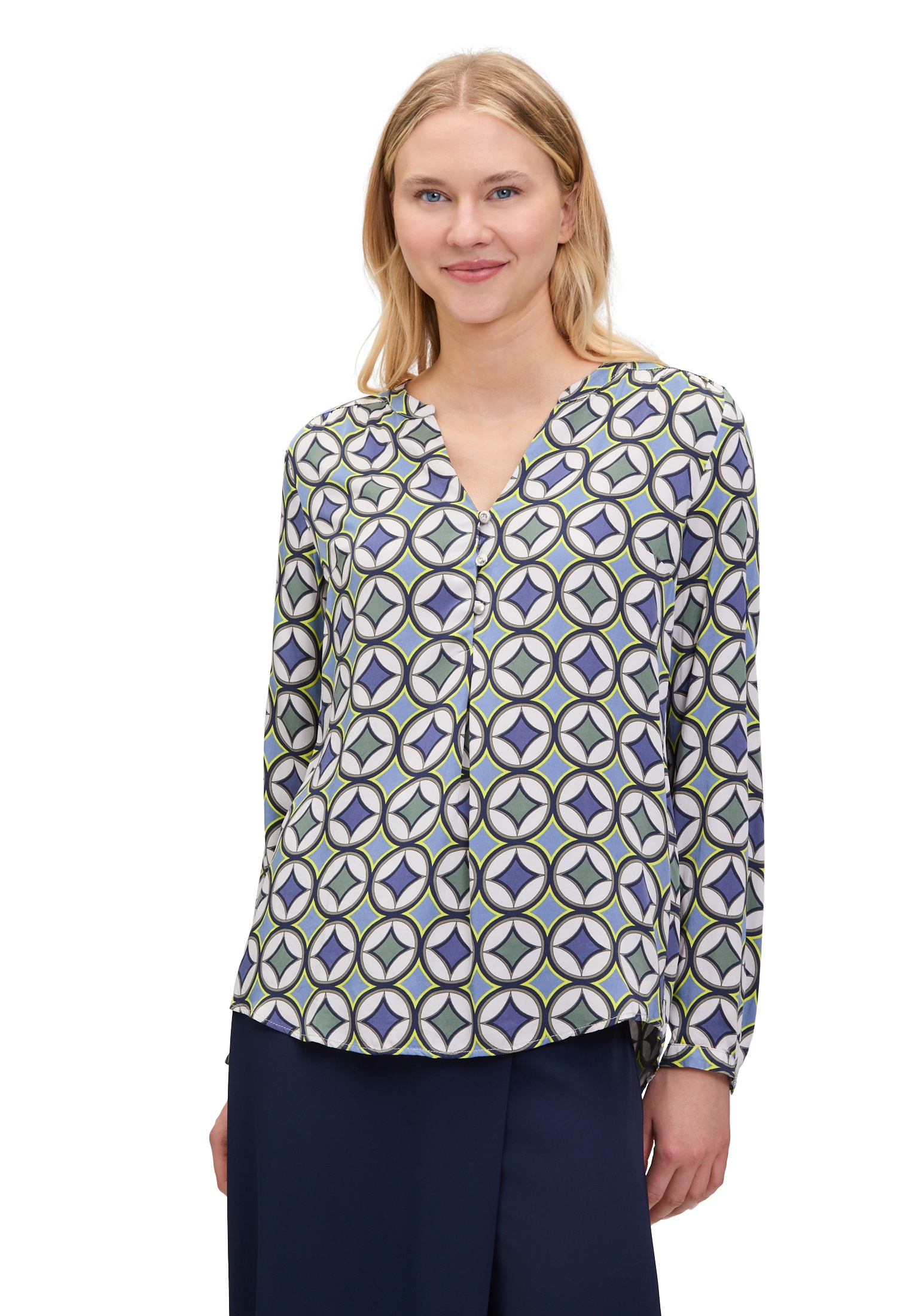 Cartoon Schlupfbluse "Cartoon Casual-Bluse mit Knöpfen" günstig online kaufen