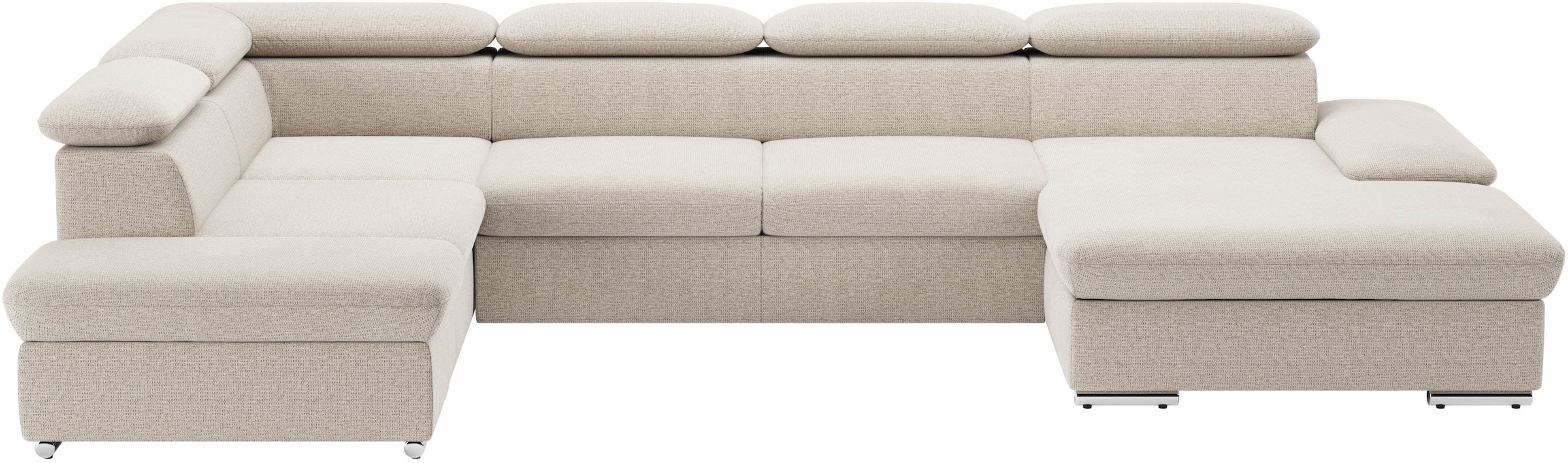 sit&more Wohnlandschaft "Valantine U-Form, B: 349 cm" mit Arm- & Kopfteilverstellung, optional mit Schlaffunktion
