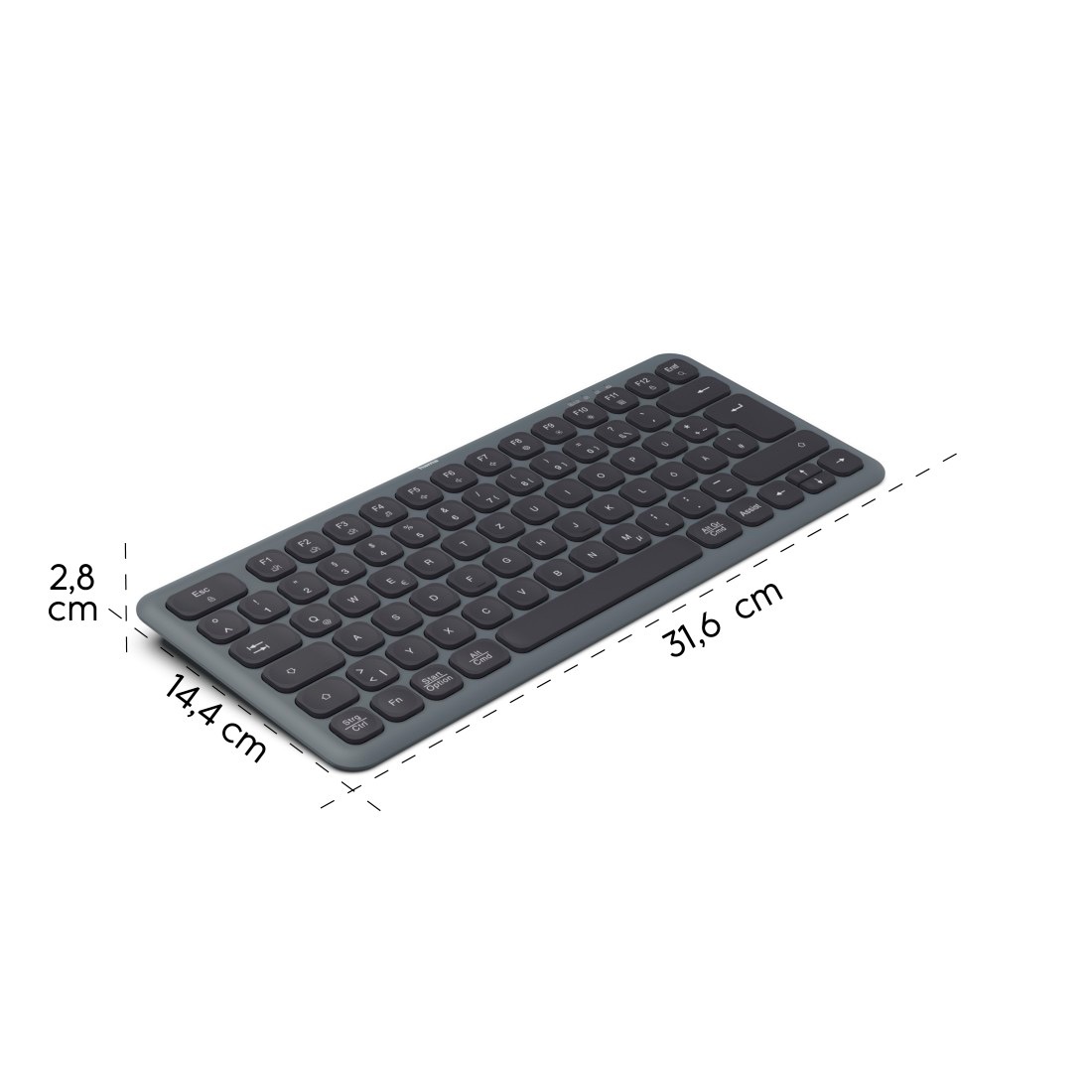Hama Tastatur »Tastatur WK-500 (kabellos, QUERTZ, Multi-Device, klein)«