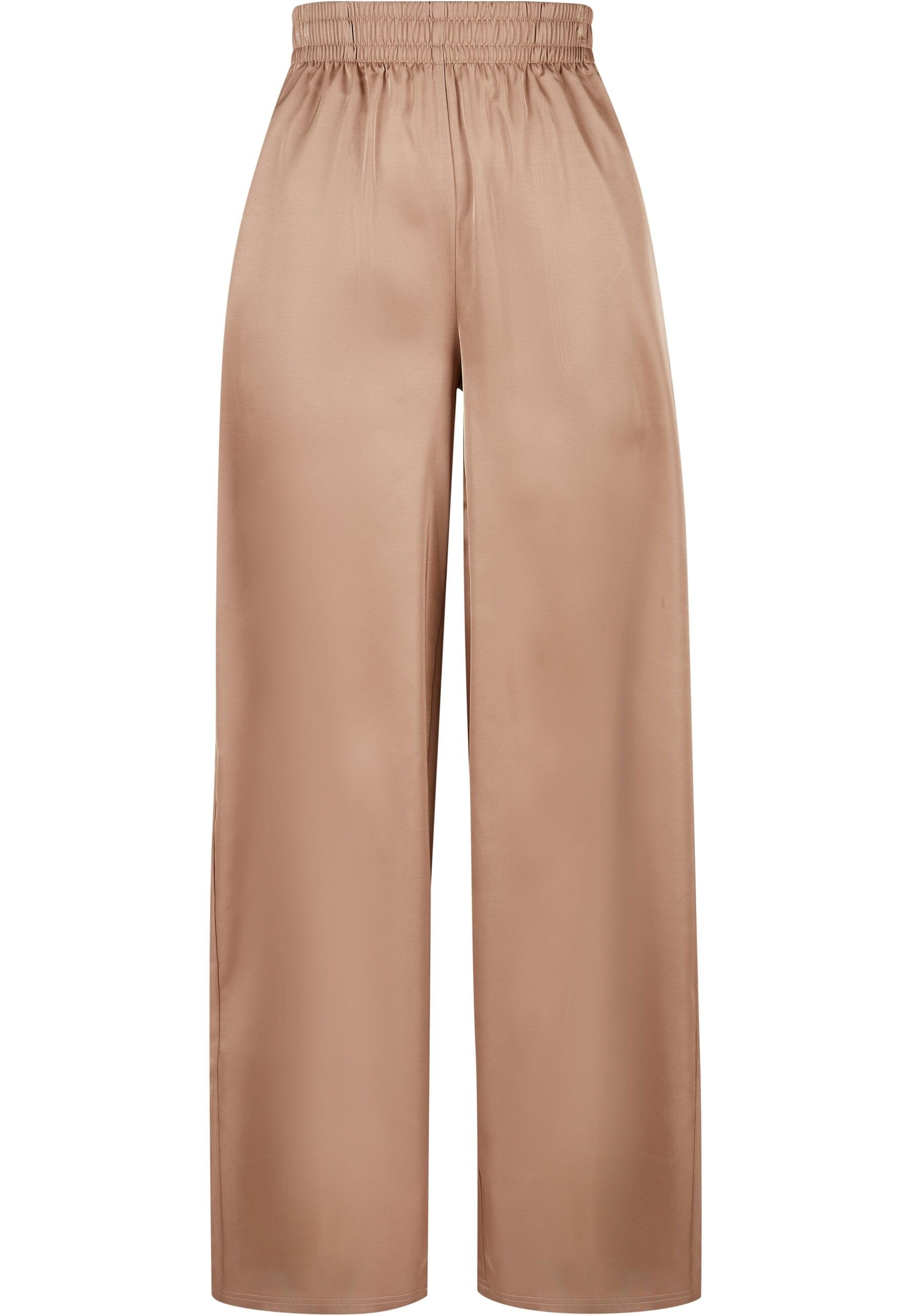 URBAN CLASSICS Stoffhose "Urban Classics Damen Ladies Satin Wide Leg Pants", (1 tlg.)