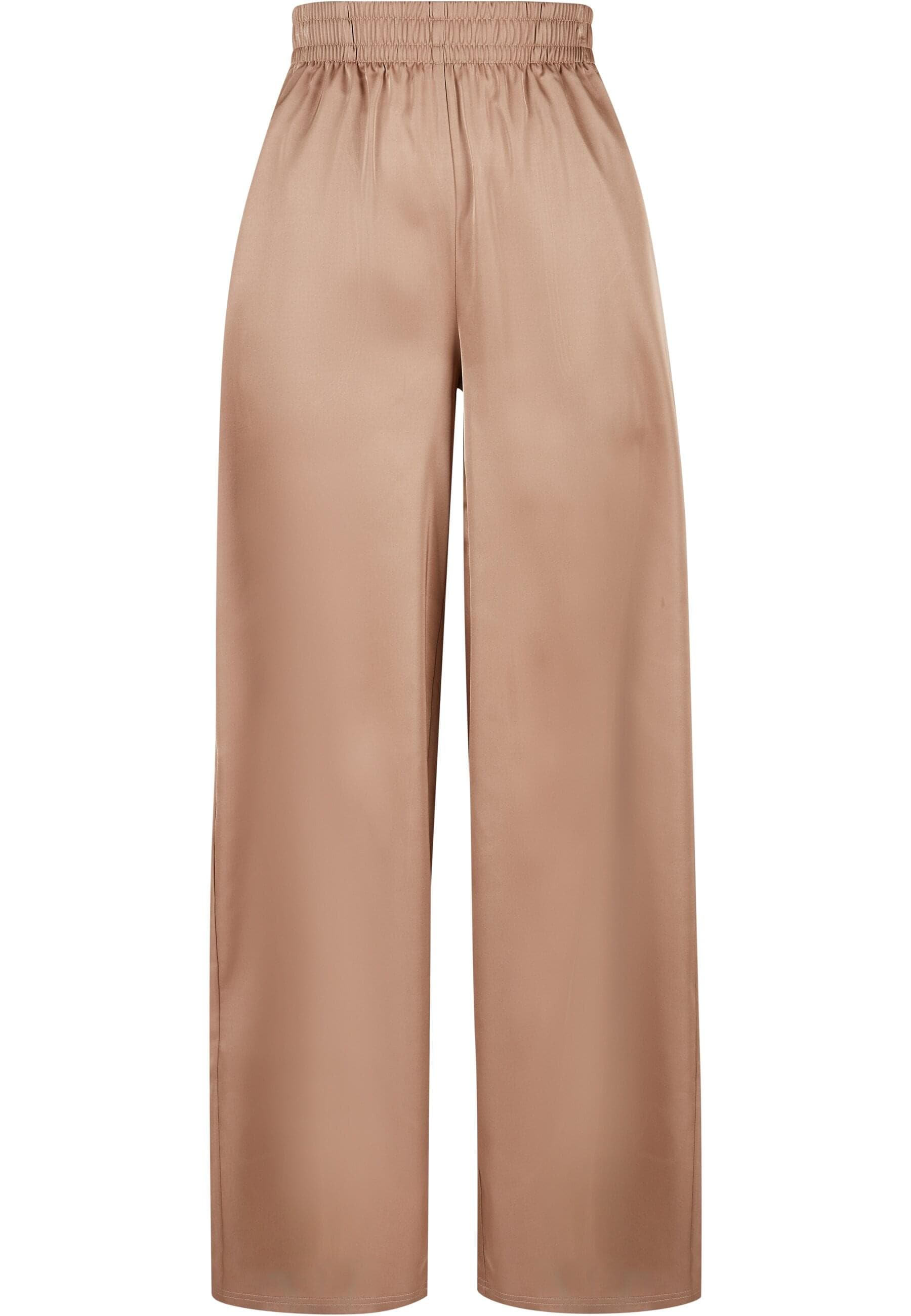 URBAN CLASSICS Stoffhose "Urban Classics Damen Ladies Satin Wide Leg Pants" günstig online kaufen