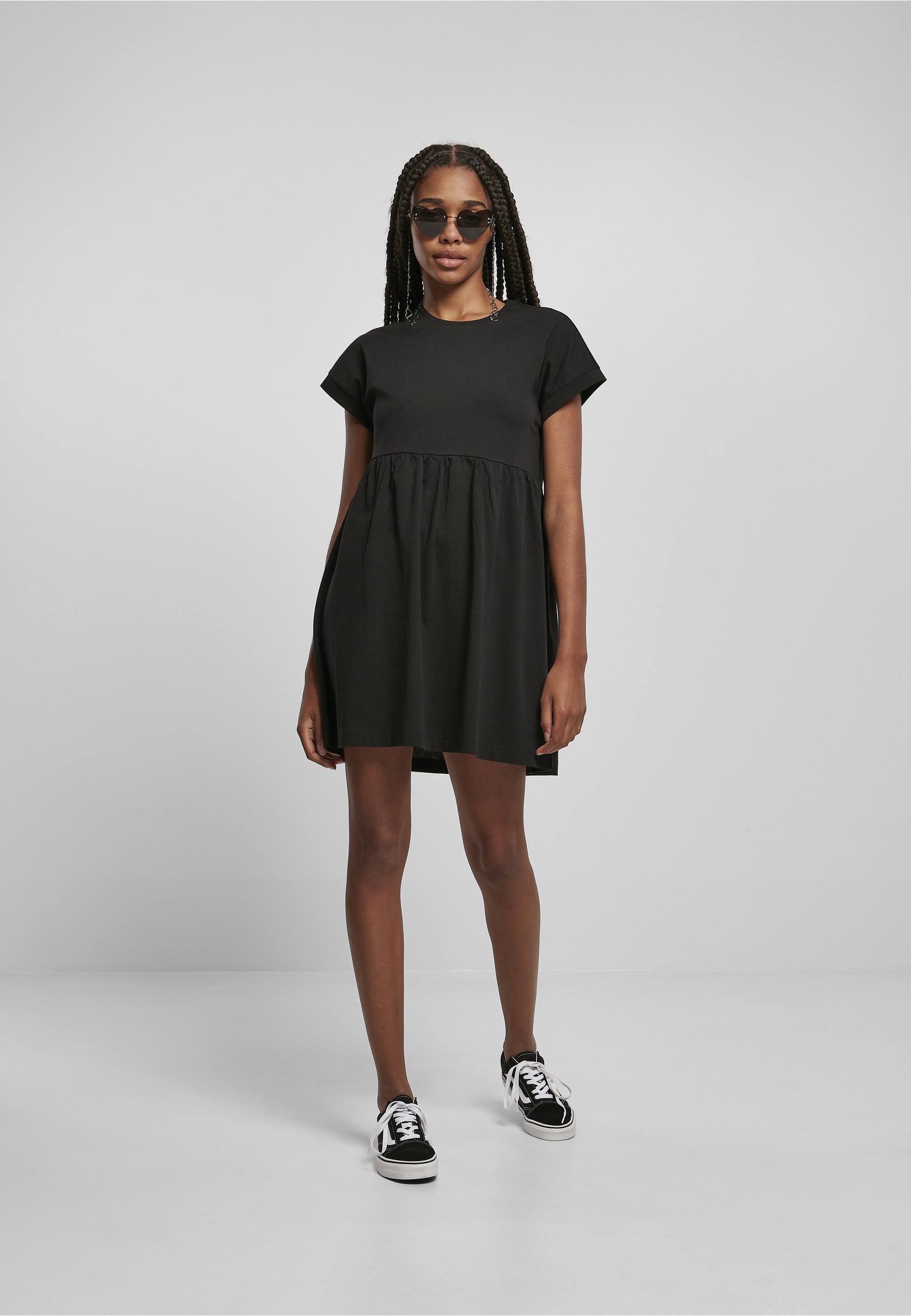 URBAN CLASSICS A-Linien-Kleid »Urban Classics Damen Ladies Organic Empire Valance Tee Dress« 1 Stk. tlg.