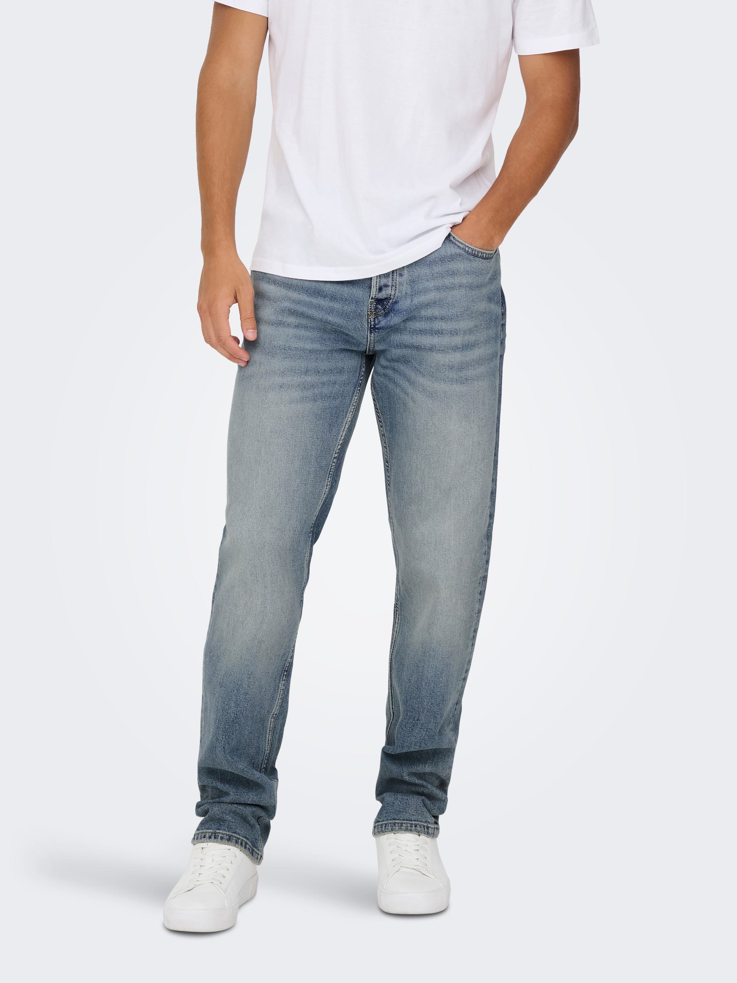 ONLY & SONS Straight-Jeans "ONSEDGE PERFORMANCE LB 3816 DOT DNM NOOS" günstig online kaufen