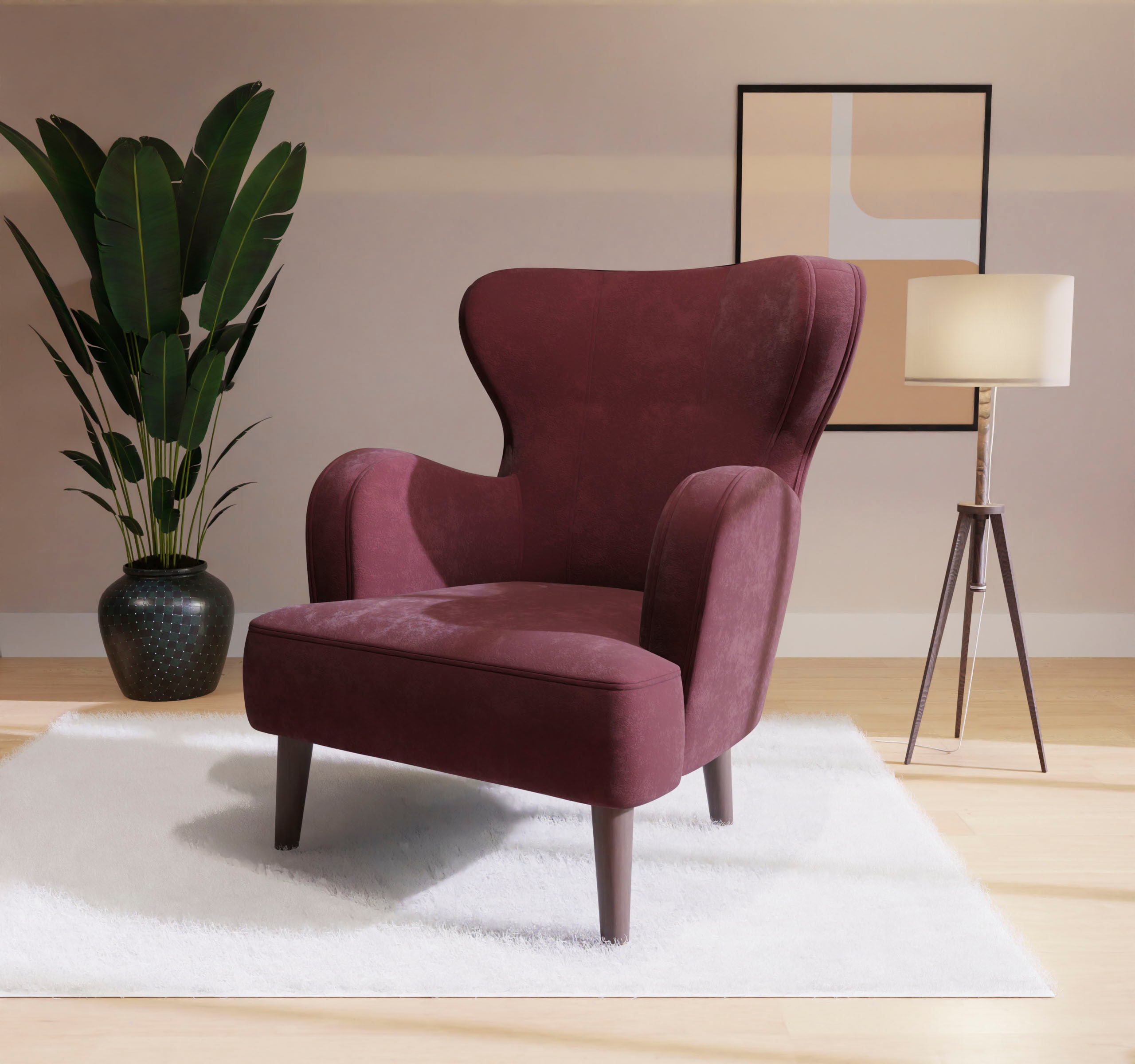 Home affaire Sessel "SICILIA" moderner Ohrensessel