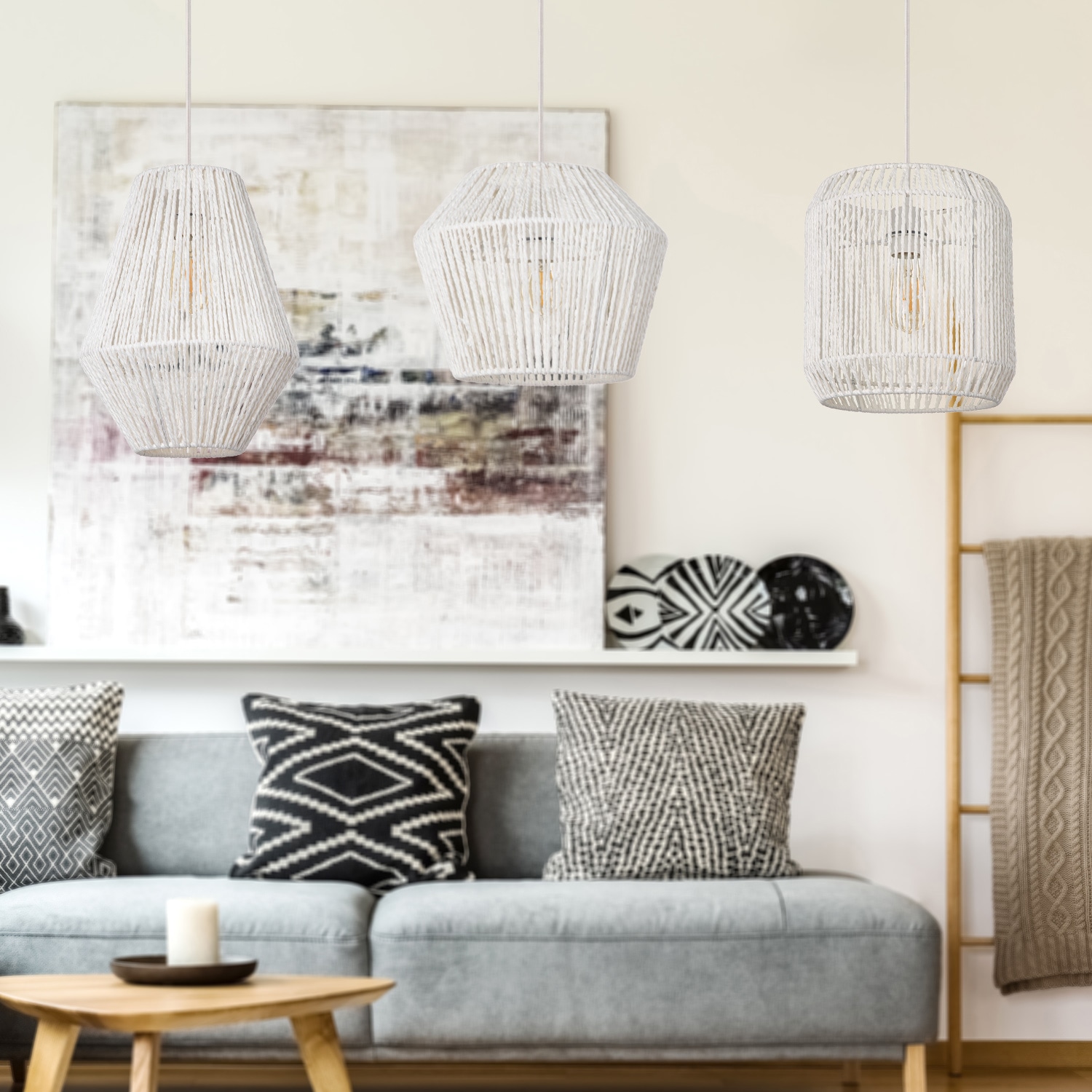 LED »Pablo«, 1 flammig-flammig, Paco Korb Wohnzimmer E27, Home Flur Pendellampe Boho Optik Esszimmer BAUR Pendelleuchte |