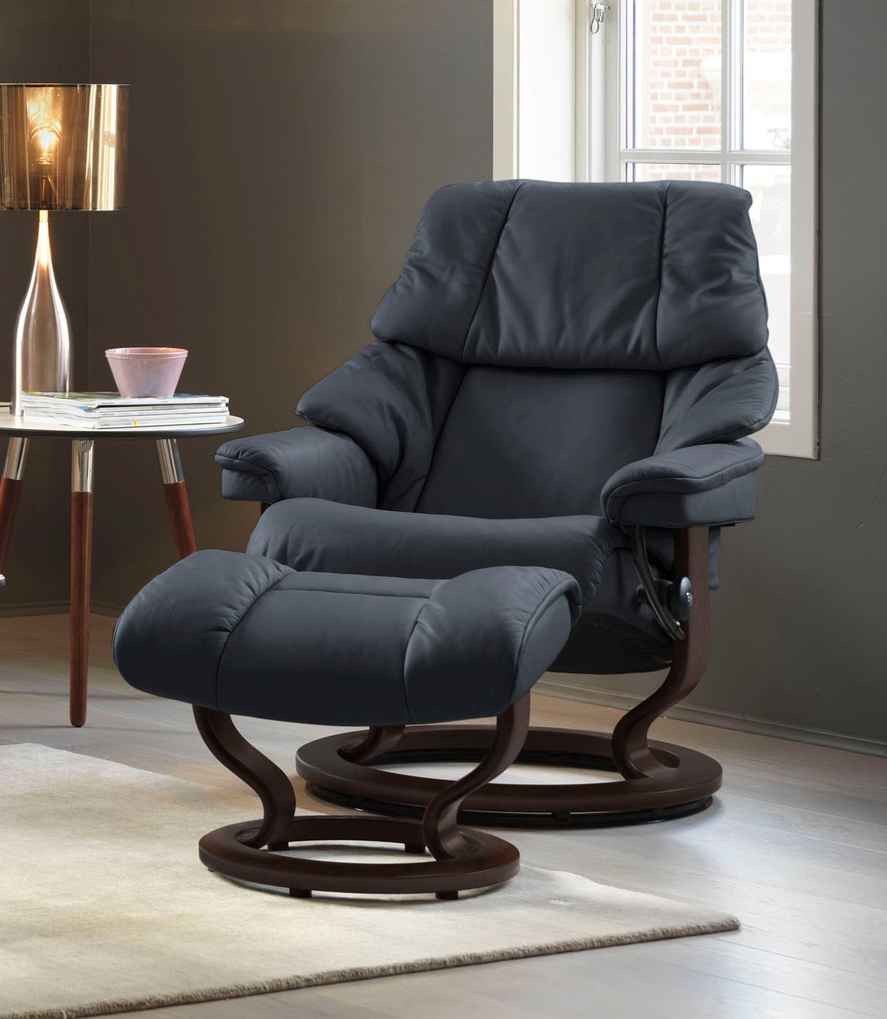 Stressless Fußhocker "Reno", mit Classic Base, Gestell Braun